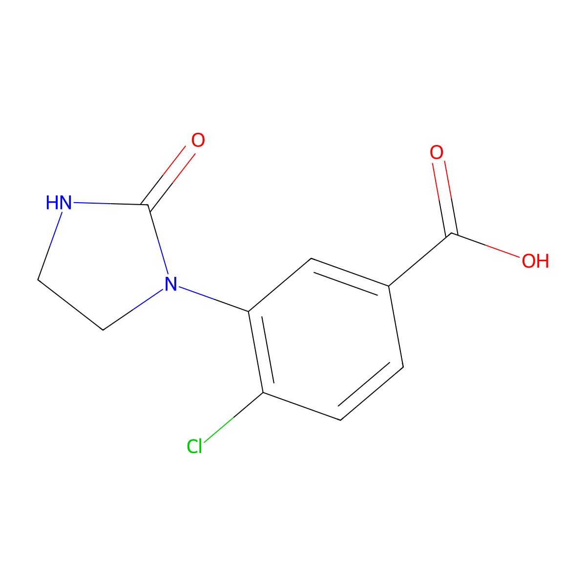 4-Chloro-3-(2-oxoimidazolidin-1-yl)benzoic acid molecular structure, CAS 1042623-41-5