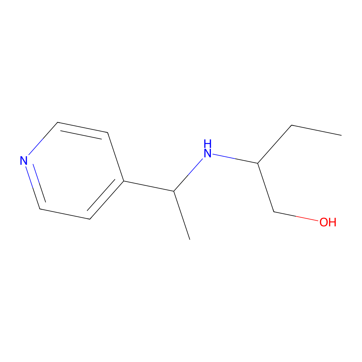 2-{[1-(Pyridin-4-yl)ethyl]amino}butan-1-ol molecular structure, CAS 1042623-50-6
