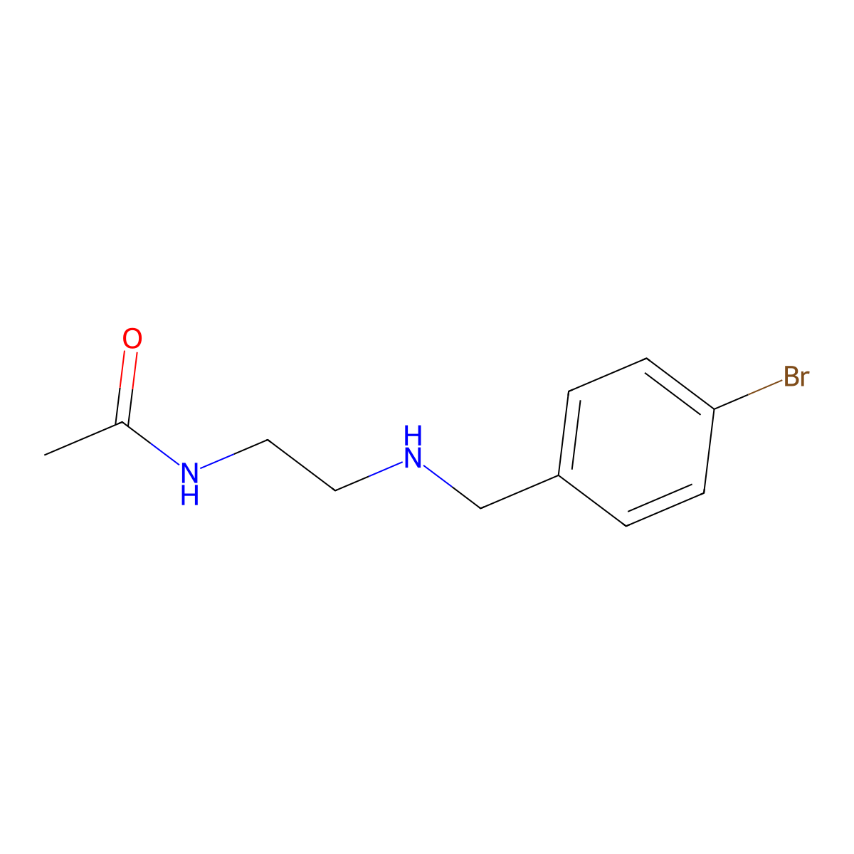 N-(2-{[(4-bromophenyl)methyl]amino}ethyl)acetamide molecular structure, CAS 1042623-51-7