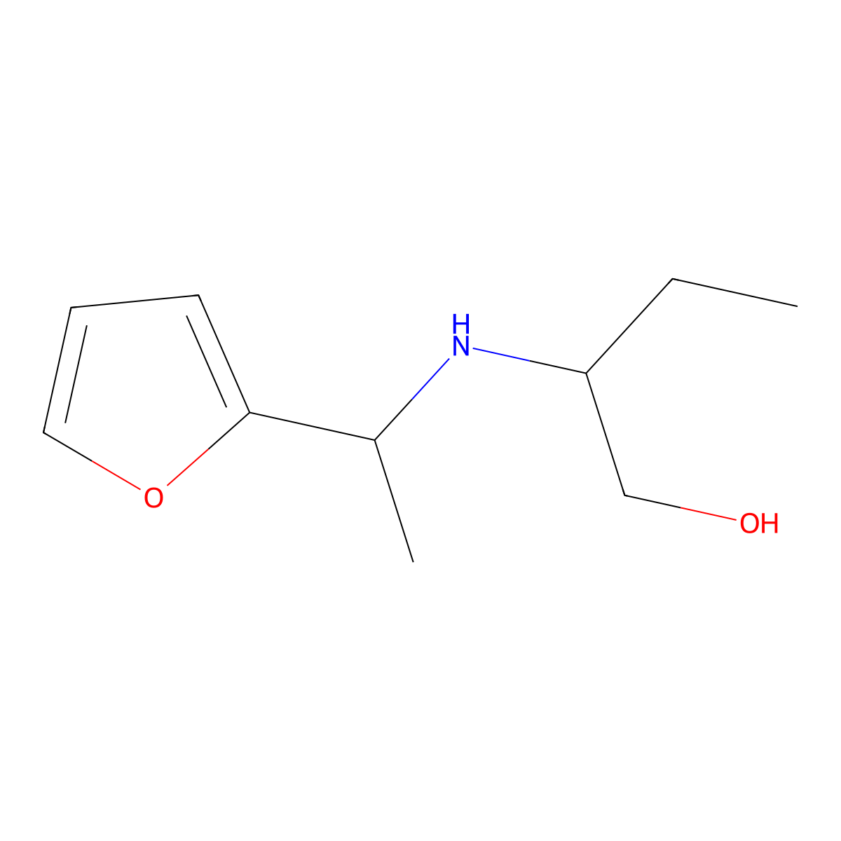 2-{[1-(Furan-2-yl)ethyl]amino}butan-1-ol molecular structure, CAS 1042623-62-0
