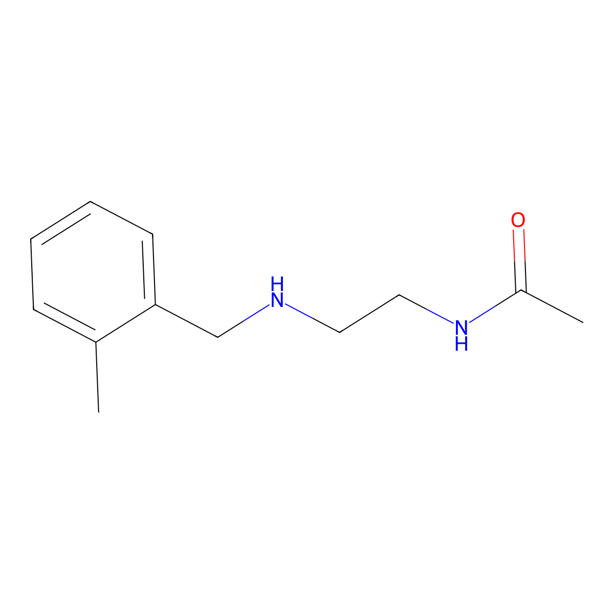 N-(2-{[(2-methylphenyl)methyl]amino}ethyl)acetamide molecular structure, CAS 1042623-75-5