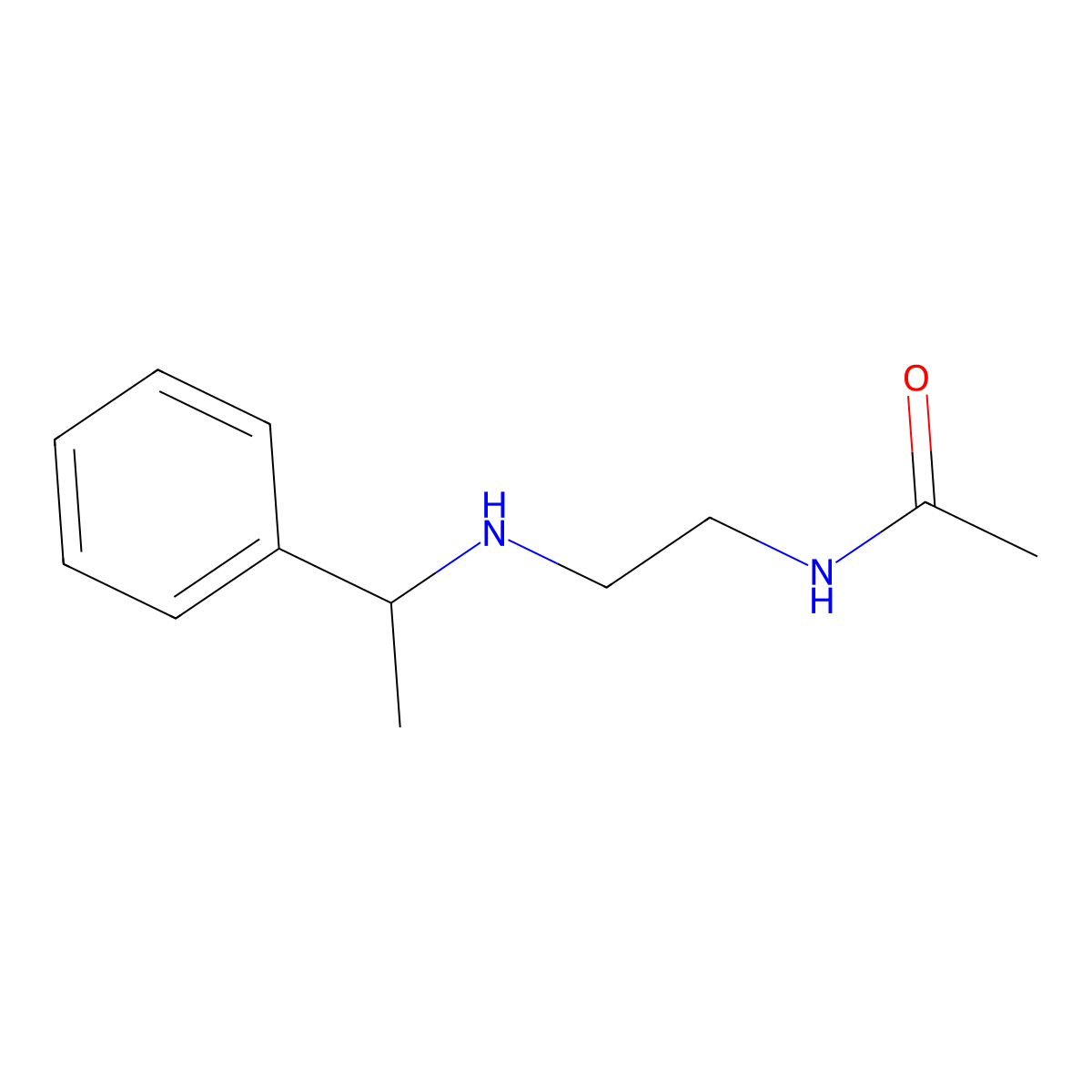 N-{2-[(1-phenylethyl)amino]ethyl}acetamide molecular structure, CAS 1042624-36-1