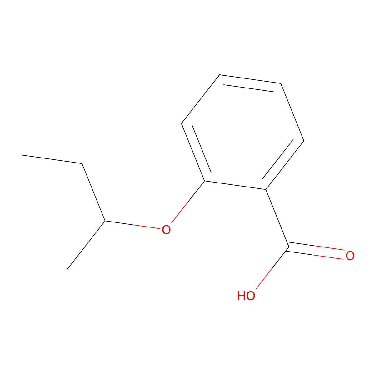 2-(Butan-2-yloxy)benzoic acid molecular structure, CAS 1042628-30-7