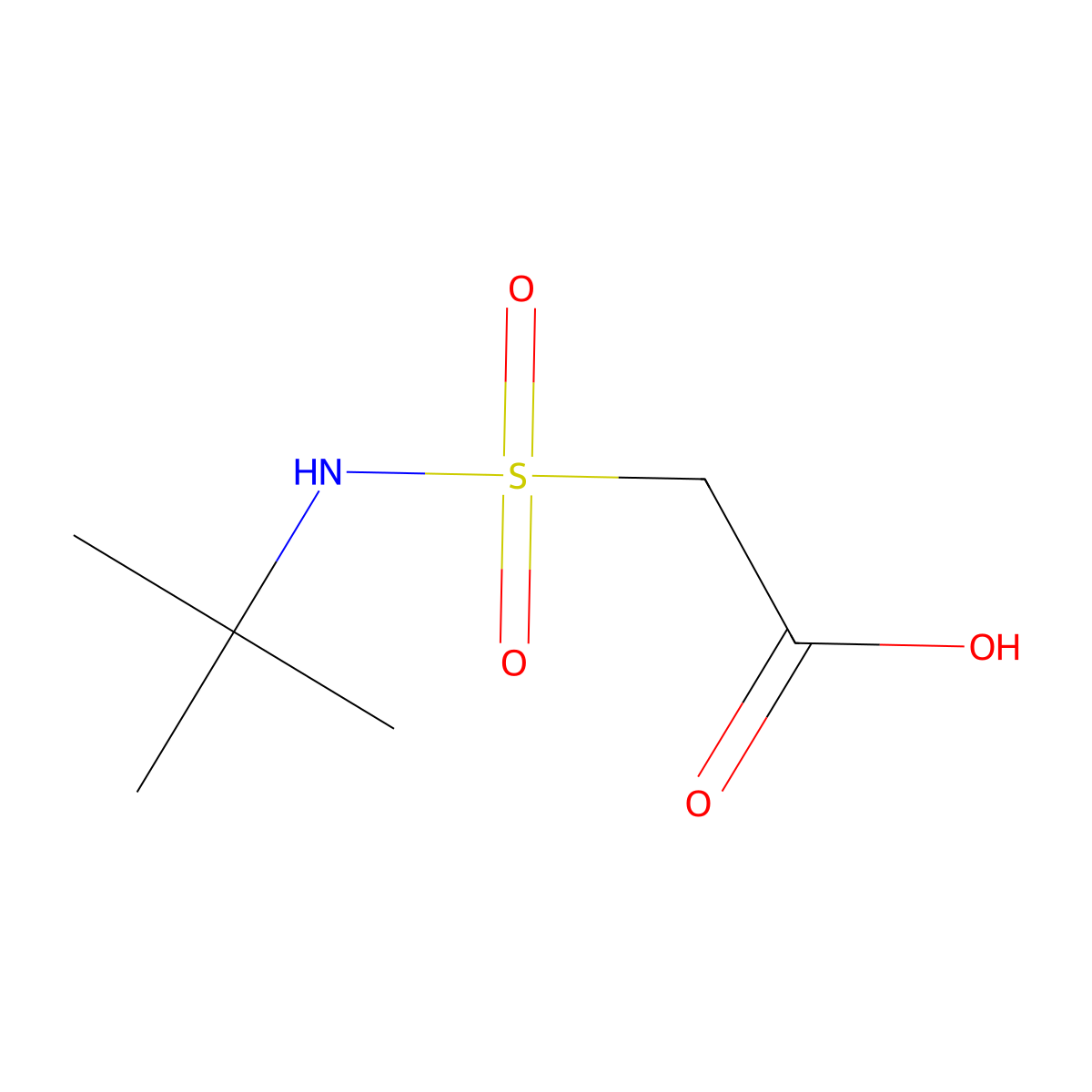 2-(Tert-butylsulfamoyl)acetic acid molecular structure, CAS 1042628-75-0