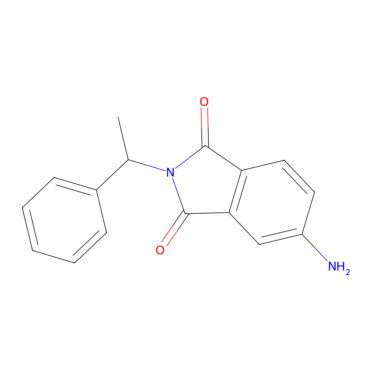 5-Amino-2-(1-phenylethyl)isoindoline-1,3-dione molecular structure, CAS 1042634-21-8