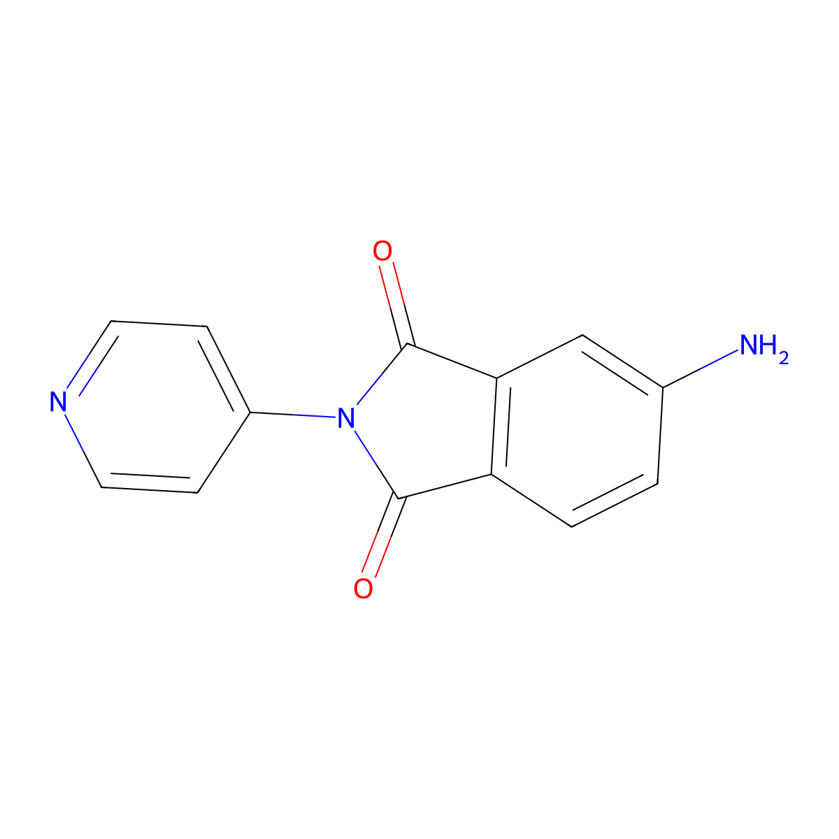 5-Amino-2-(pyridin-4-yl)-2,3-dihydro-1h-isoindole-1,3-dione molecular structure, CAS 1042635-65-3