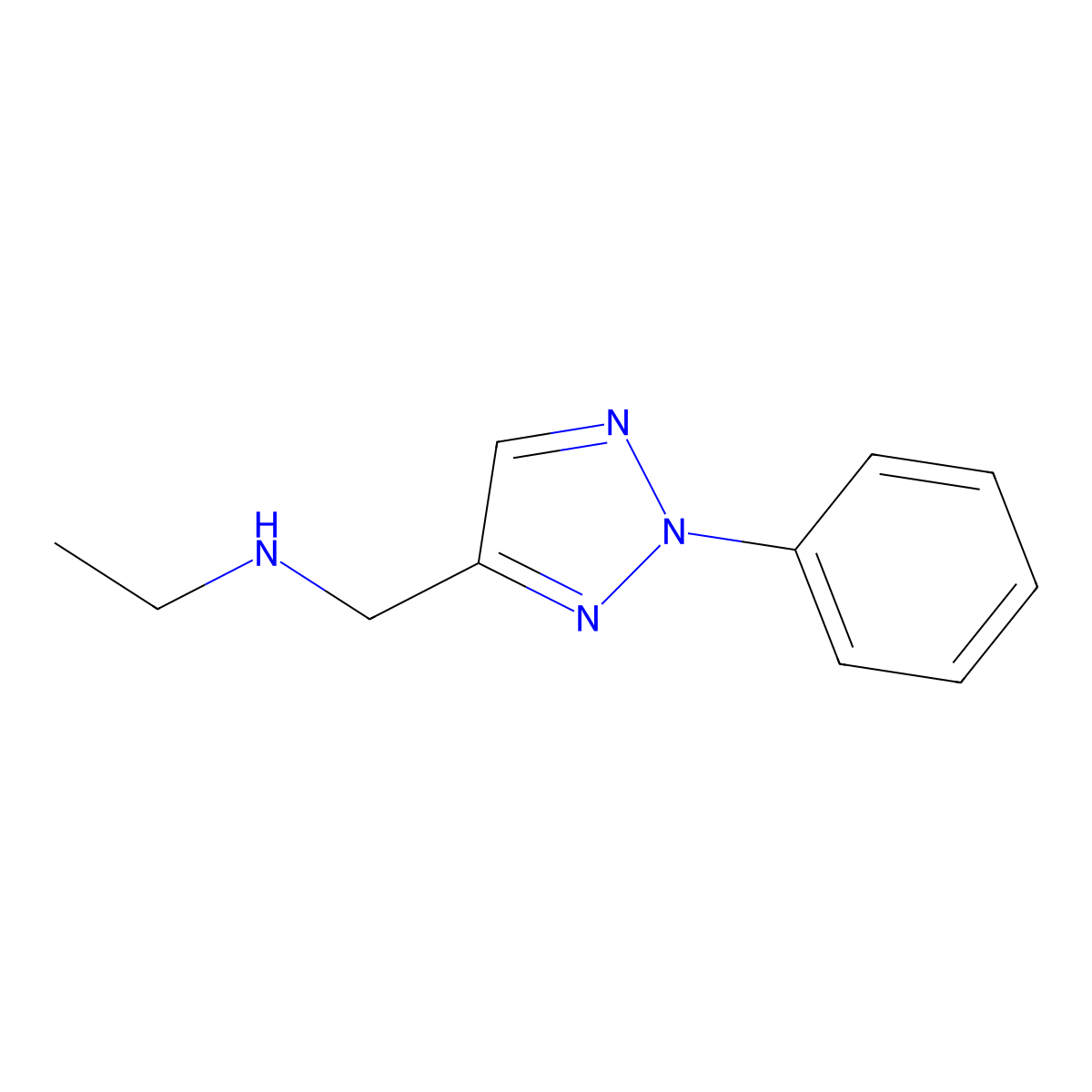 Ethyl[(2-phenyl-2H-1,2,3-triazol-4-yl)methyl]amine molecular structure, CAS 1042636-17-8