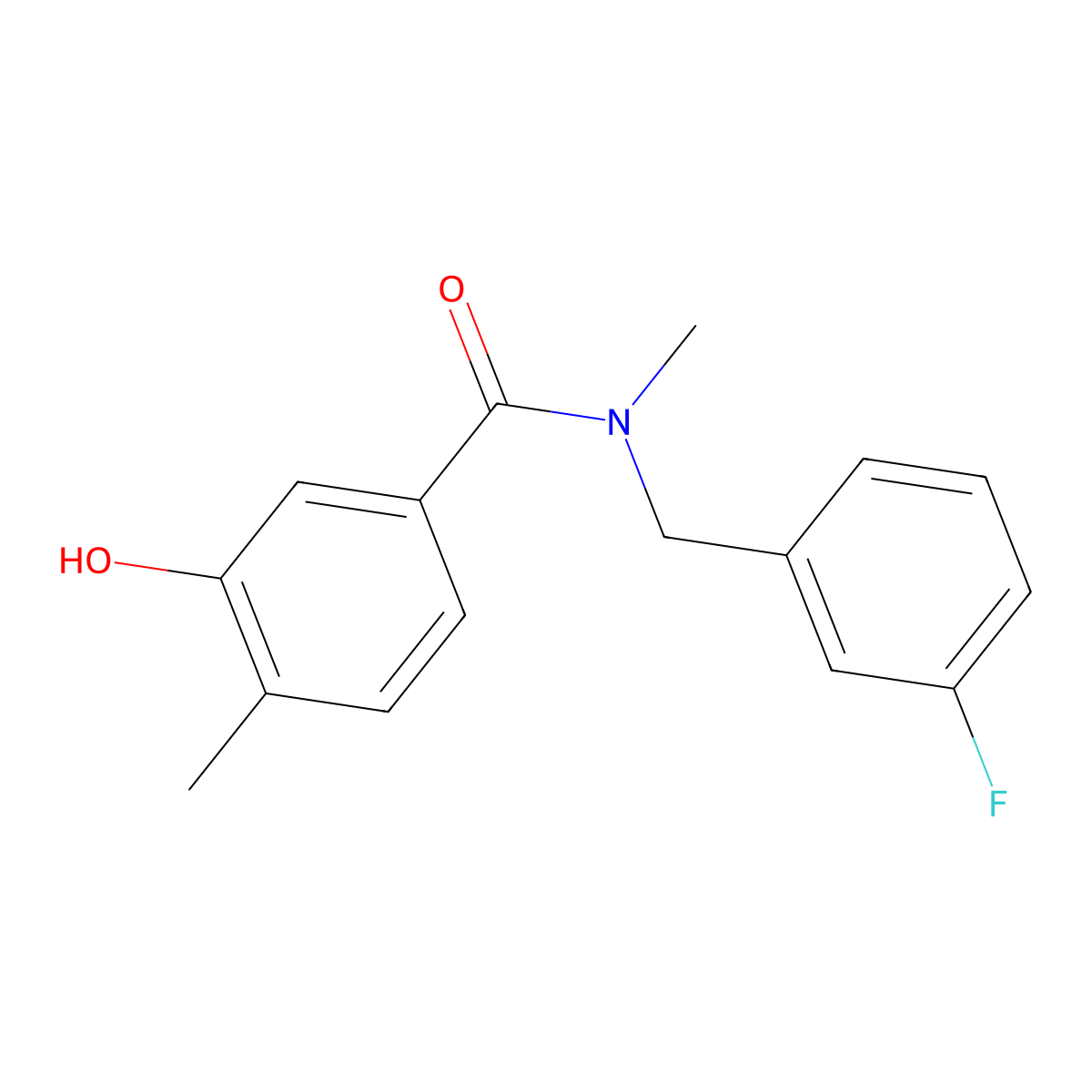 N-[(3-fluorophenyl)methyl]-3-hydroxy-N,4-dimethylbenzamide molecular structure, CAS 1042636-63-4