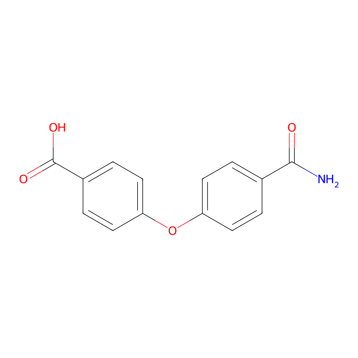 4-(4-Carbamoylphenoxy)benzoic acid molecular structure, CAS 1042639-16-6