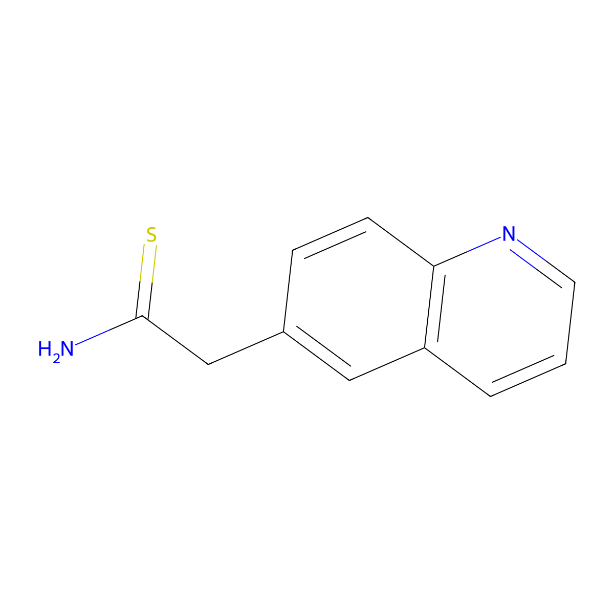2-(Quinolin-6-yl)ethanethioamide molecular structure, CAS 1042640-79-8