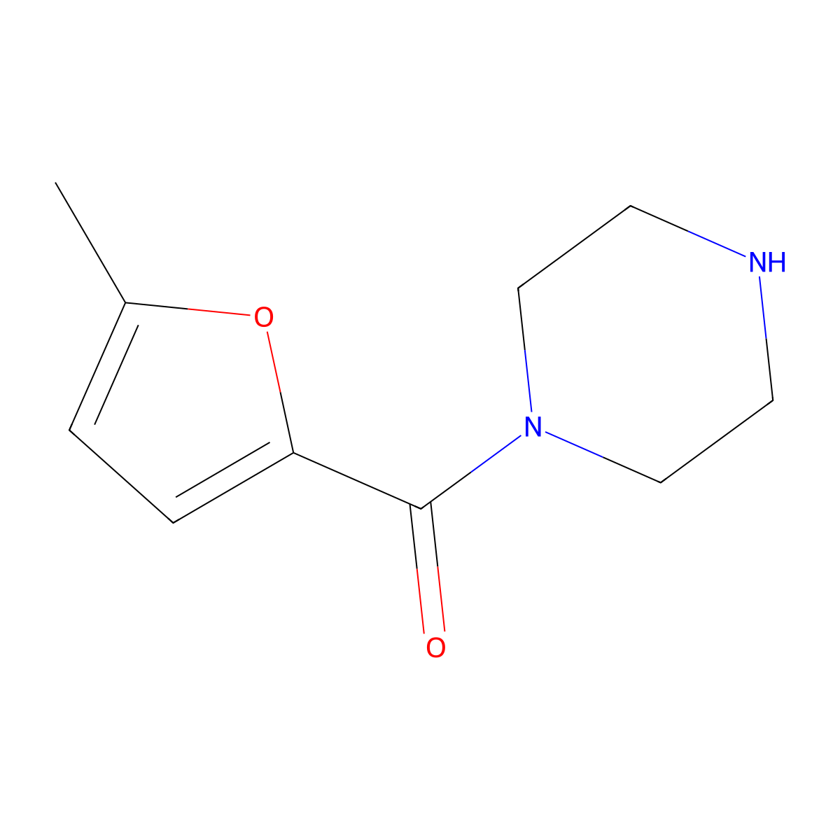 1-(5-Methylfuran-2-carbonyl)piperazine molecular structure, CAS 1042641-83-7