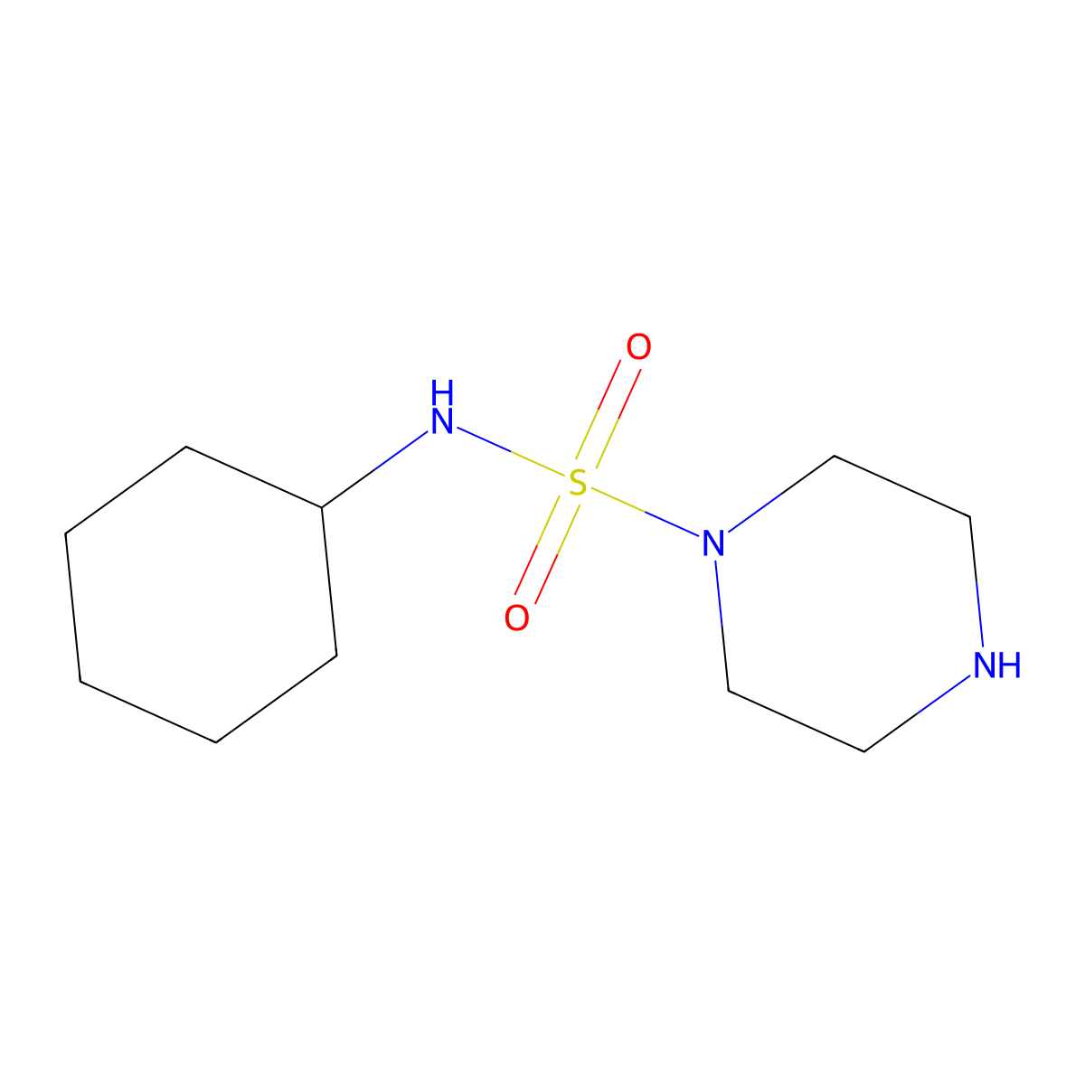 N-cyclohexylpiperazine-1-sulfonamide molecular structure, CAS 1042643-23-1