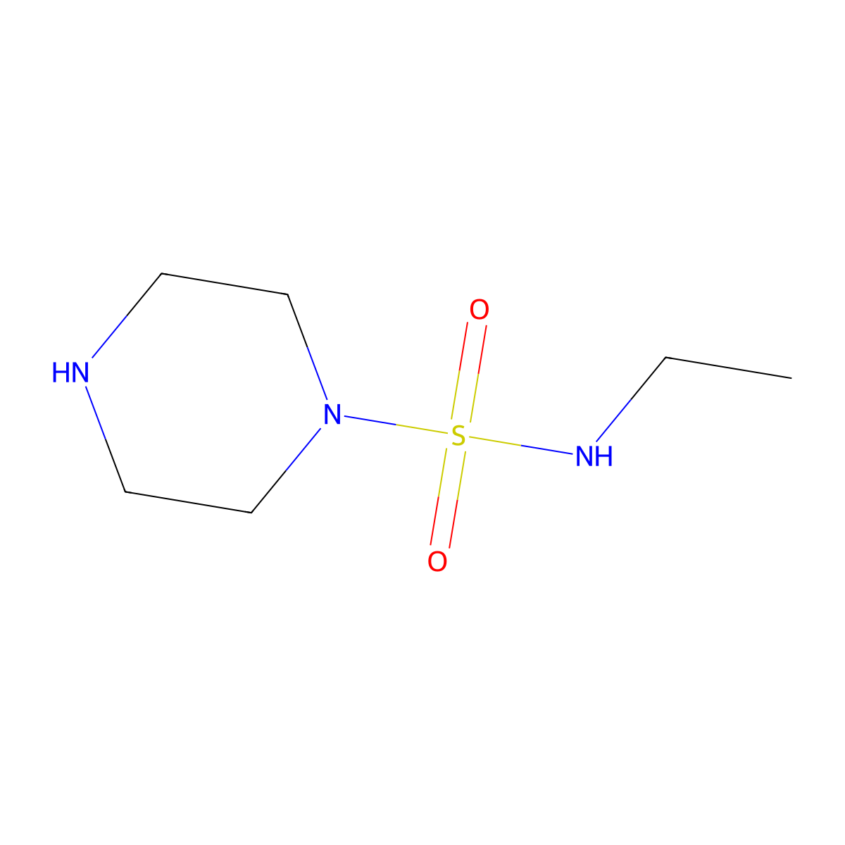 N-ethylpiperazine-1-sulfonamide molecular structure, CAS 1042643-73-1