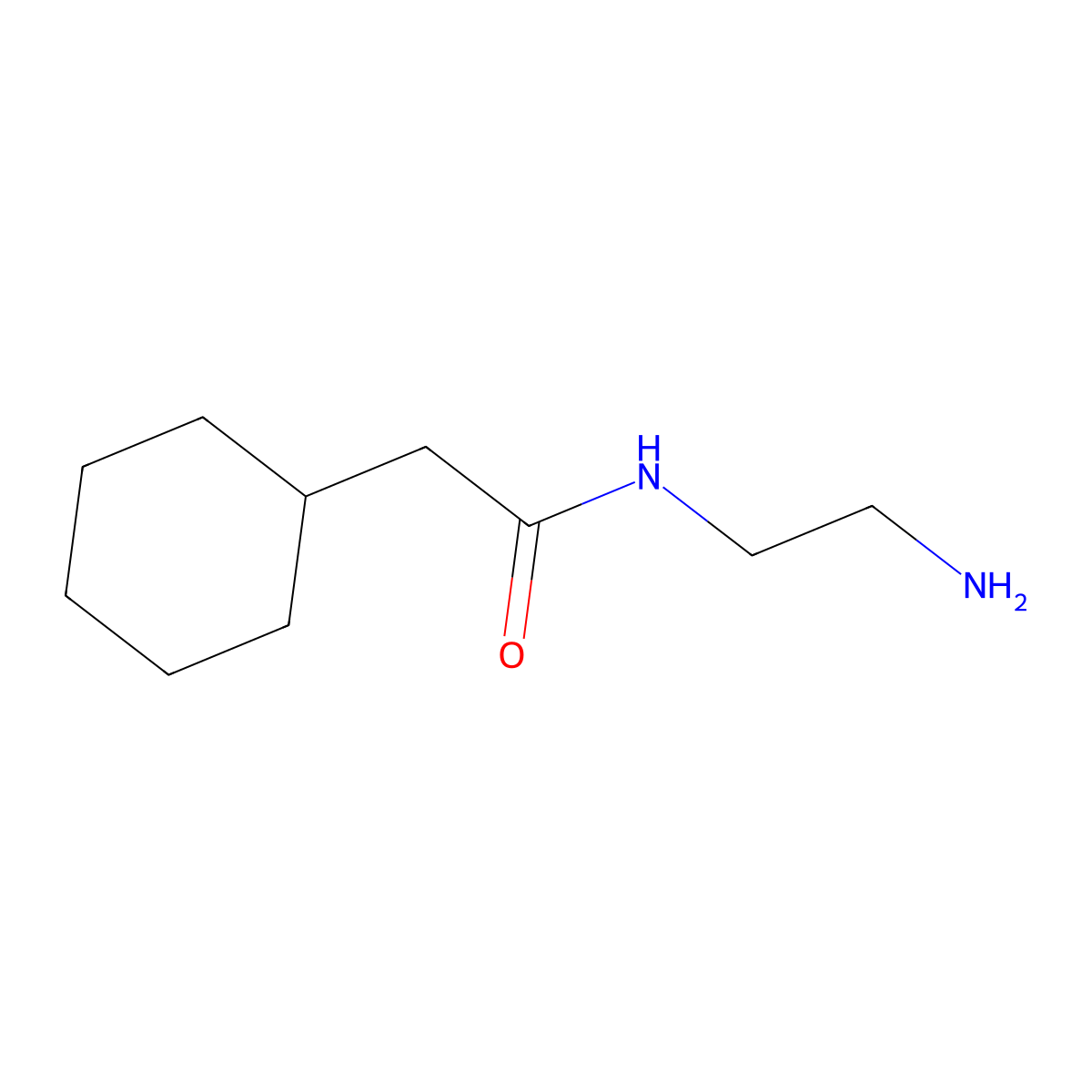N-(2-aminoethyl)-2-cyclohexylacetamide molecular structure, CAS 1042651-19-3