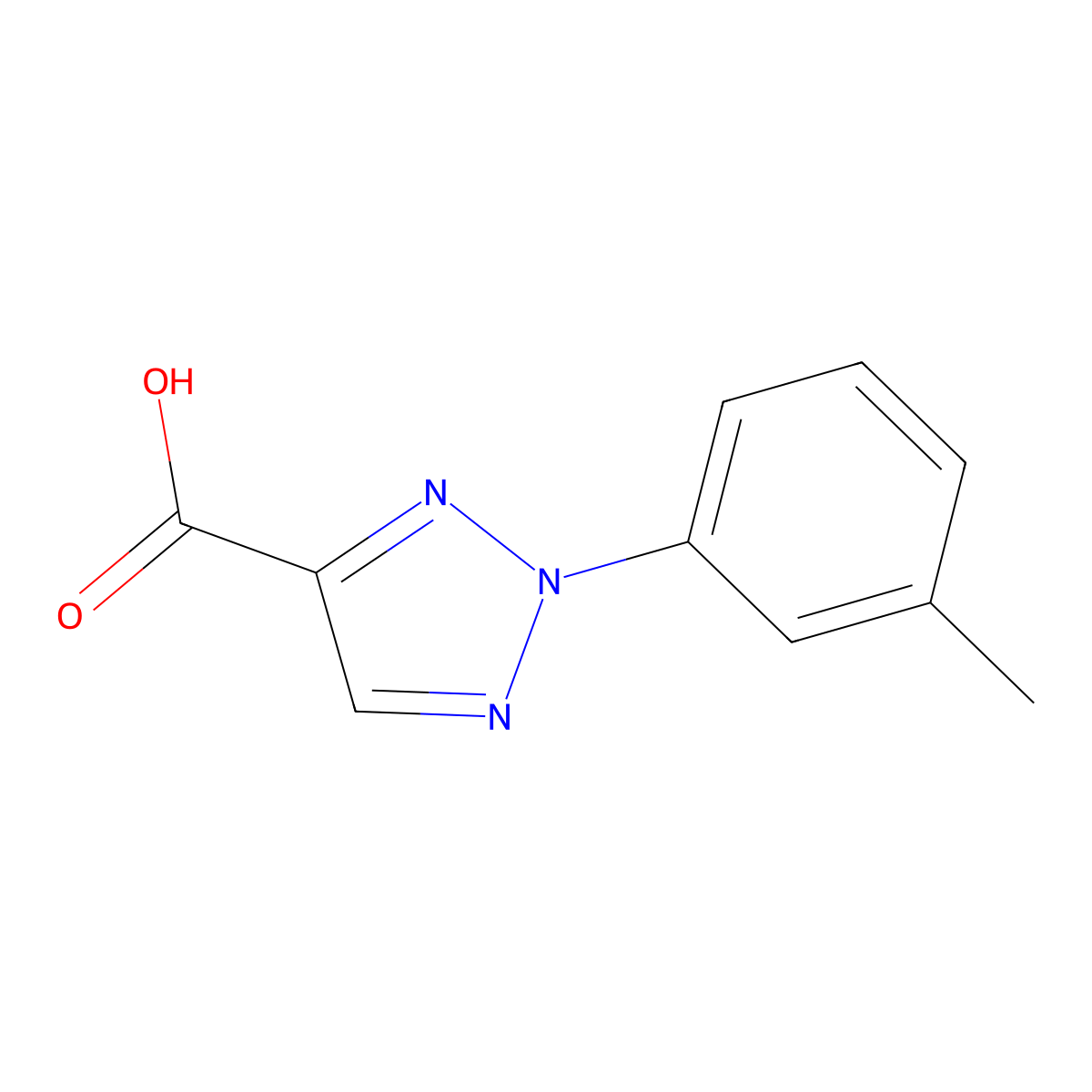 2-(3-methylphenyl)-2H-1,2,3-triazole-4-carboxylic acid molecular structure, CAS 1042655-56-0