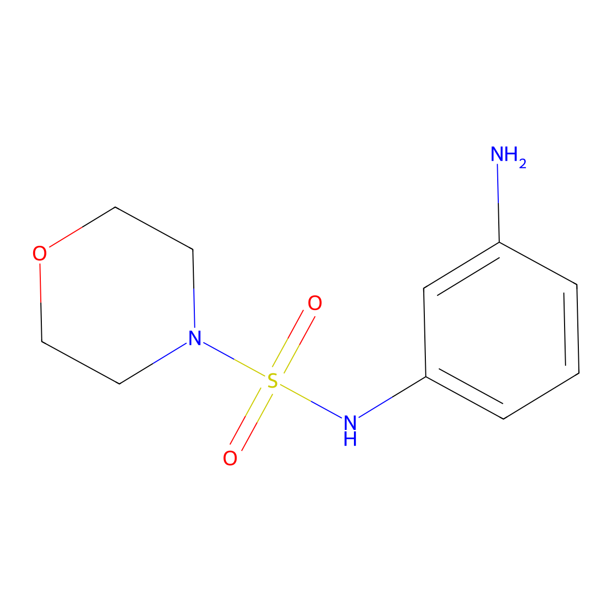 N-(3-aminophenyl)morpholine-4-sulfonamide molecular structure, CAS 1042656-03-0