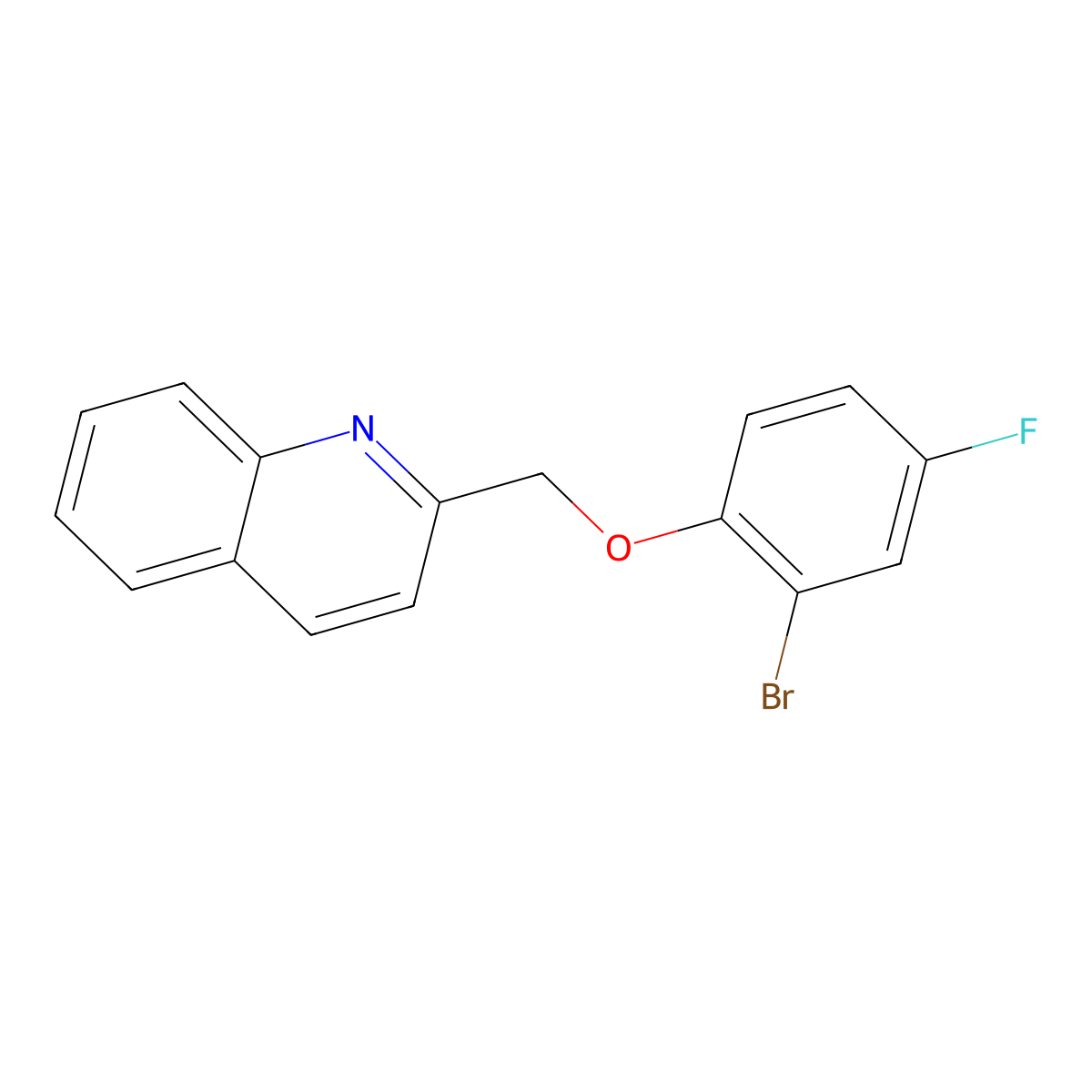 2-(2-Bromo-4-fluorophenoxymethyl)quinoline molecular structure, CAS 1042656-58-5