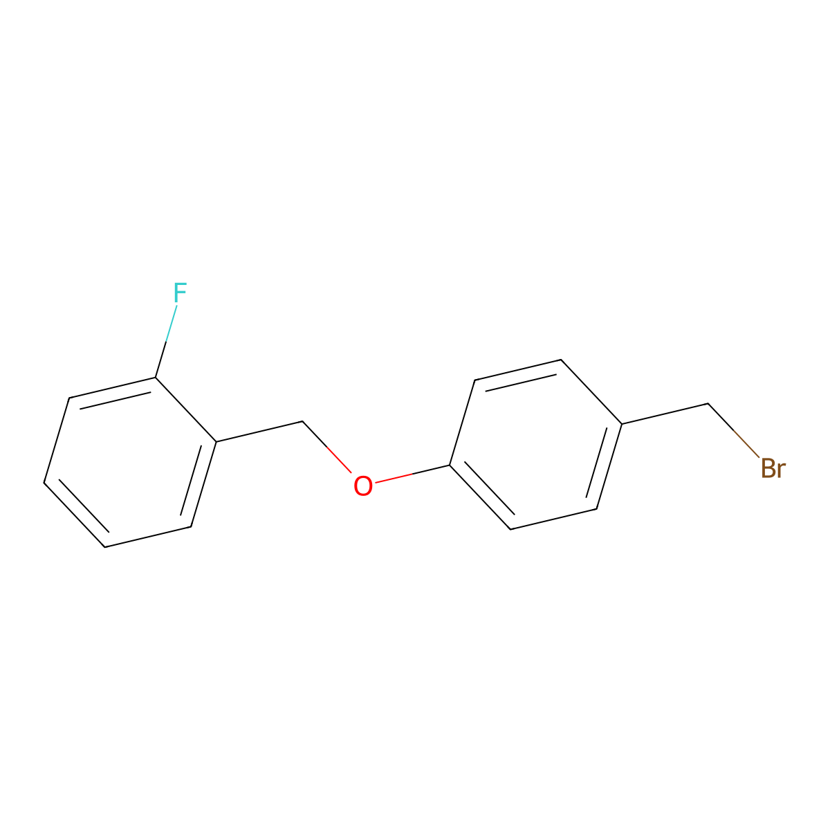 1-{[4-(Bromomethyl)phenoxy]methyl}-2-fluorobenzene molecular structure, CAS 1042659-03-9