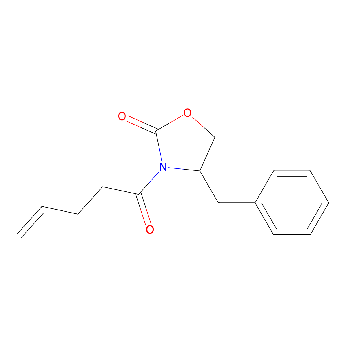 (S)-4-Benzyl-3-(pent-4-enoyl)oxazolidin-2-one molecular structure, CAS 104266-88-8