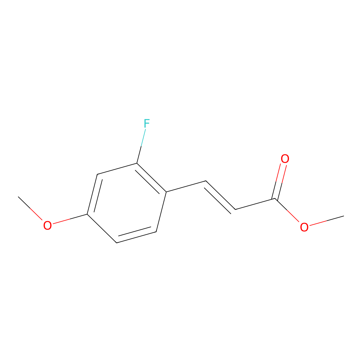 (E)-Methyl 3-(2-fluoro-4-methoxyphenyl)acrylate molecular structure, CAS 1042685-74-4