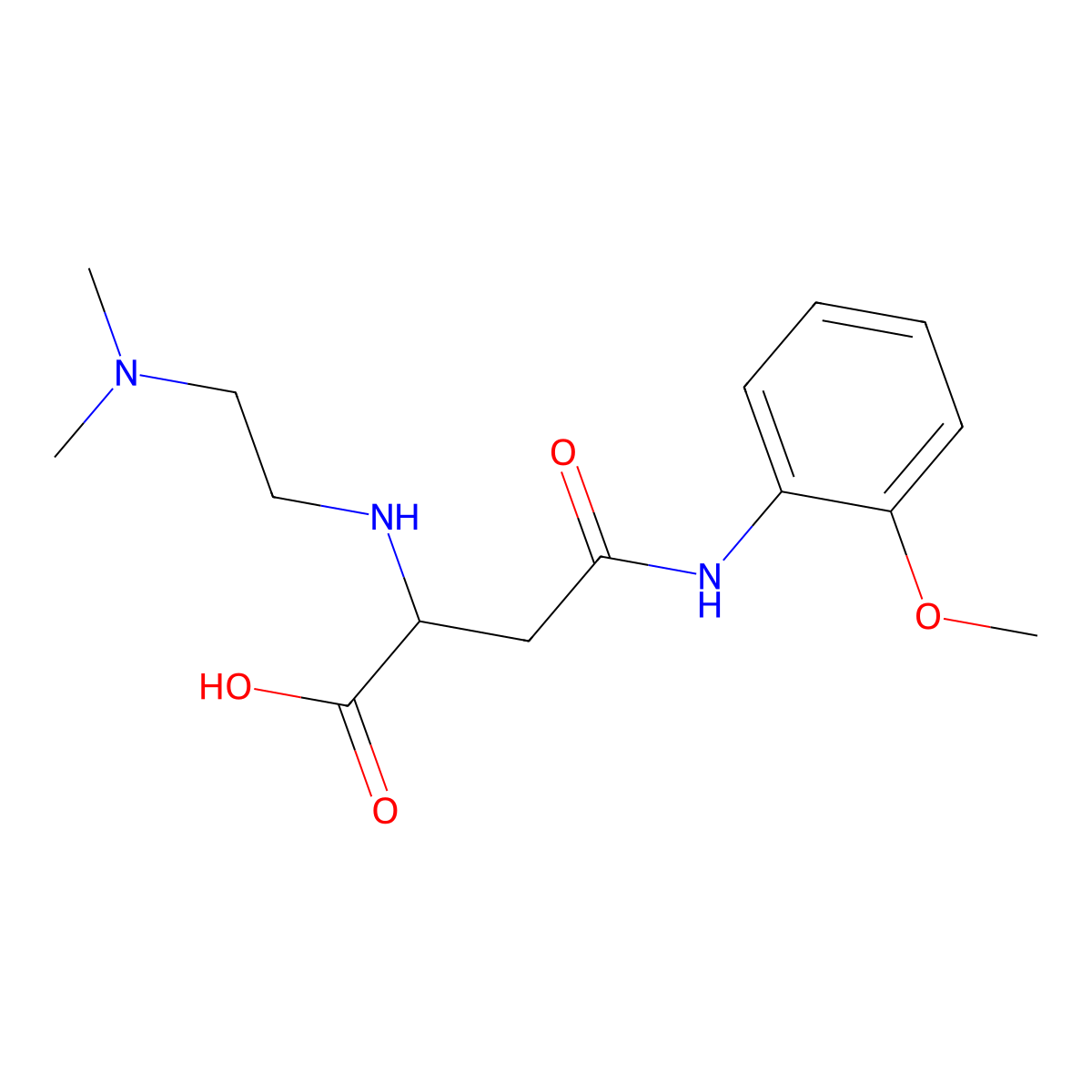 2-((2-(Dimethylamino)ethyl)amino)-4-((2-methoxyphenyl)amino)-4-oxobutanoic acid molecular structure, CAS 1042693-17-3