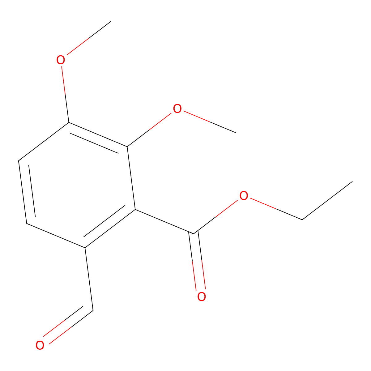 Benzoic acid, 6-formyl-2,3-dimethoxy-, ethyl ester molecular structure, CAS 104270-87-3