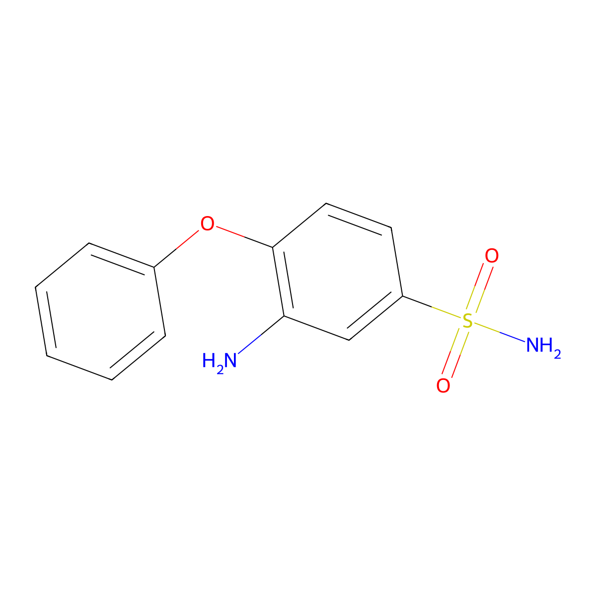 Benzenesulfonamide, 3-amino-4-phenoxy- molecular structure, CAS 104272-77-7