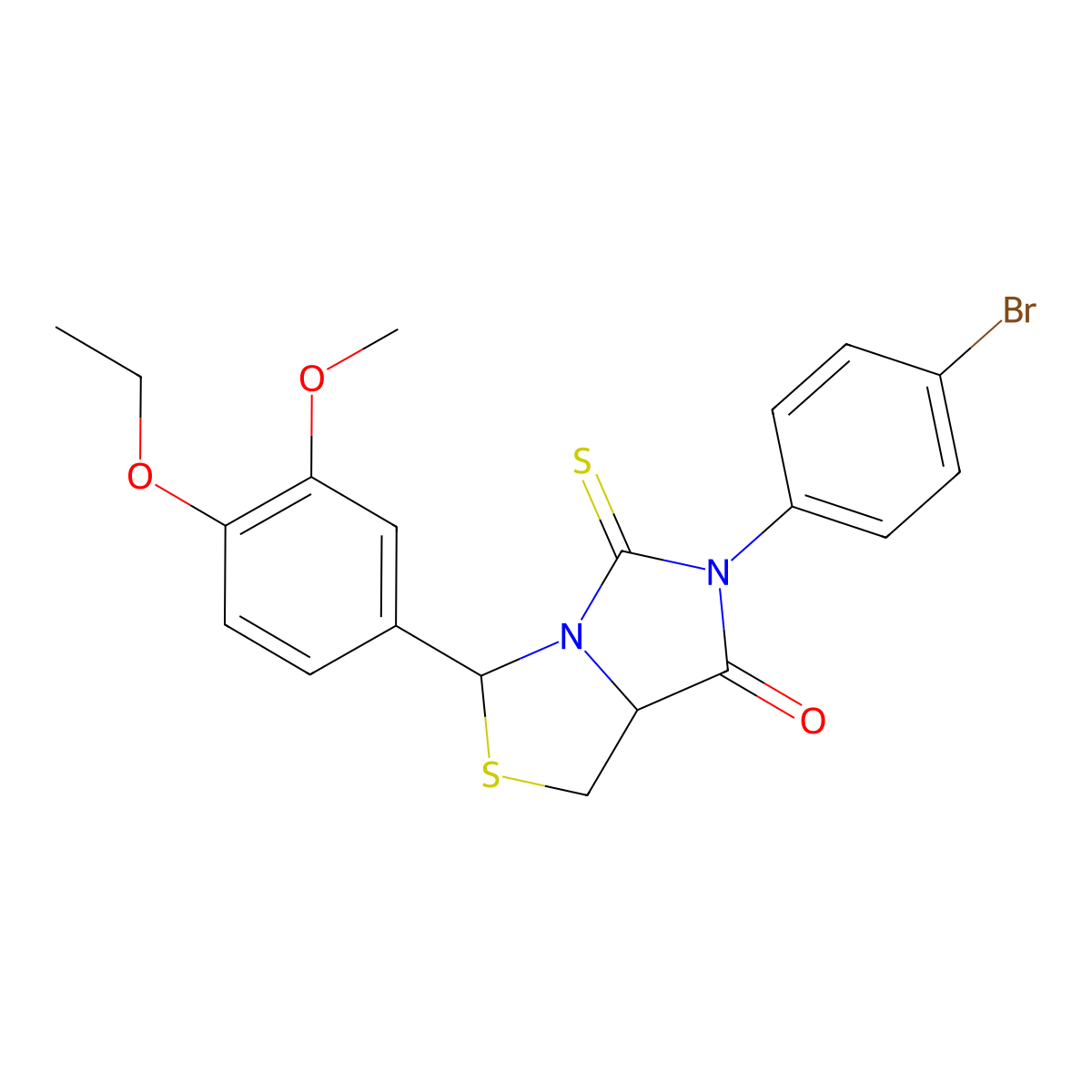 6-(4-Bromophenyl)-3-(4-ethoxy-3-methoxyphenyl)-5-sulfanylidene-hexahydroimidazolidino[1,5-c][1,3]thiazol-7-one molecular structure, CAS 1042724-91-3