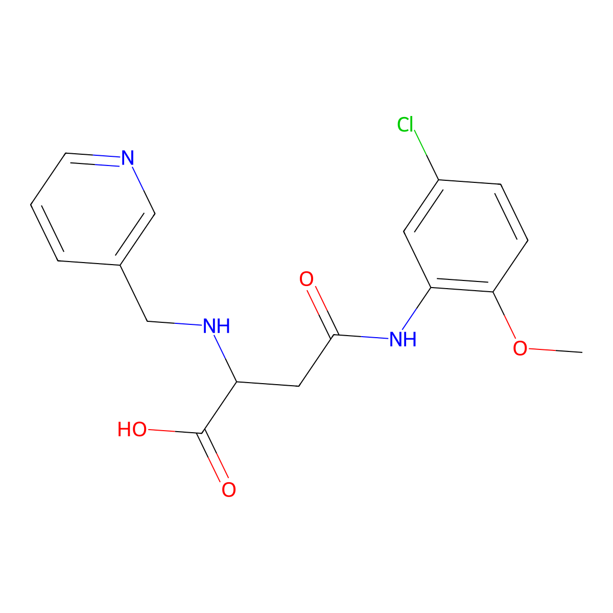 4-(5-Chloro-2-methoxyanilino)-4-oxo-2-(pyridin-3-ylmethylamino)butanoic acid molecular structure, CAS 1042725-14-3