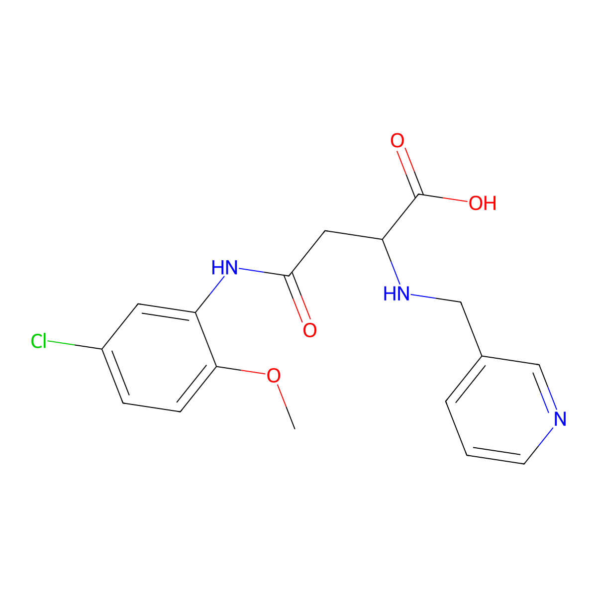 4-(5-Chloro-2-methoxyanilino)-4-oxo-2-(pyridin-3-ylmethylamino)butanoic acid molecular structure, CAS 1042725-14-3