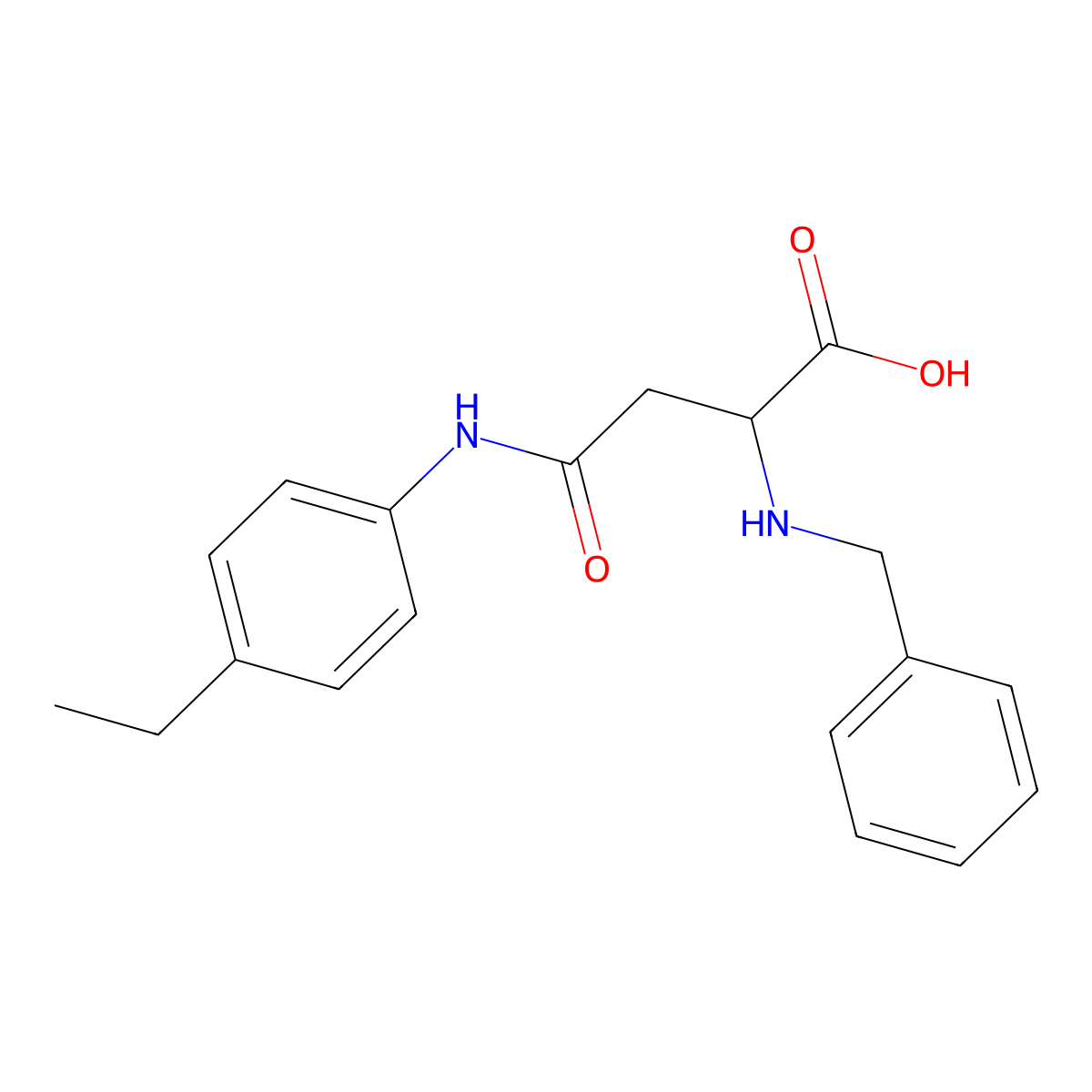 2-(Benzylamino)-4-(4-ethylanilino)-4-oxobutanoic acid molecular structure, CAS 1042743-09-8