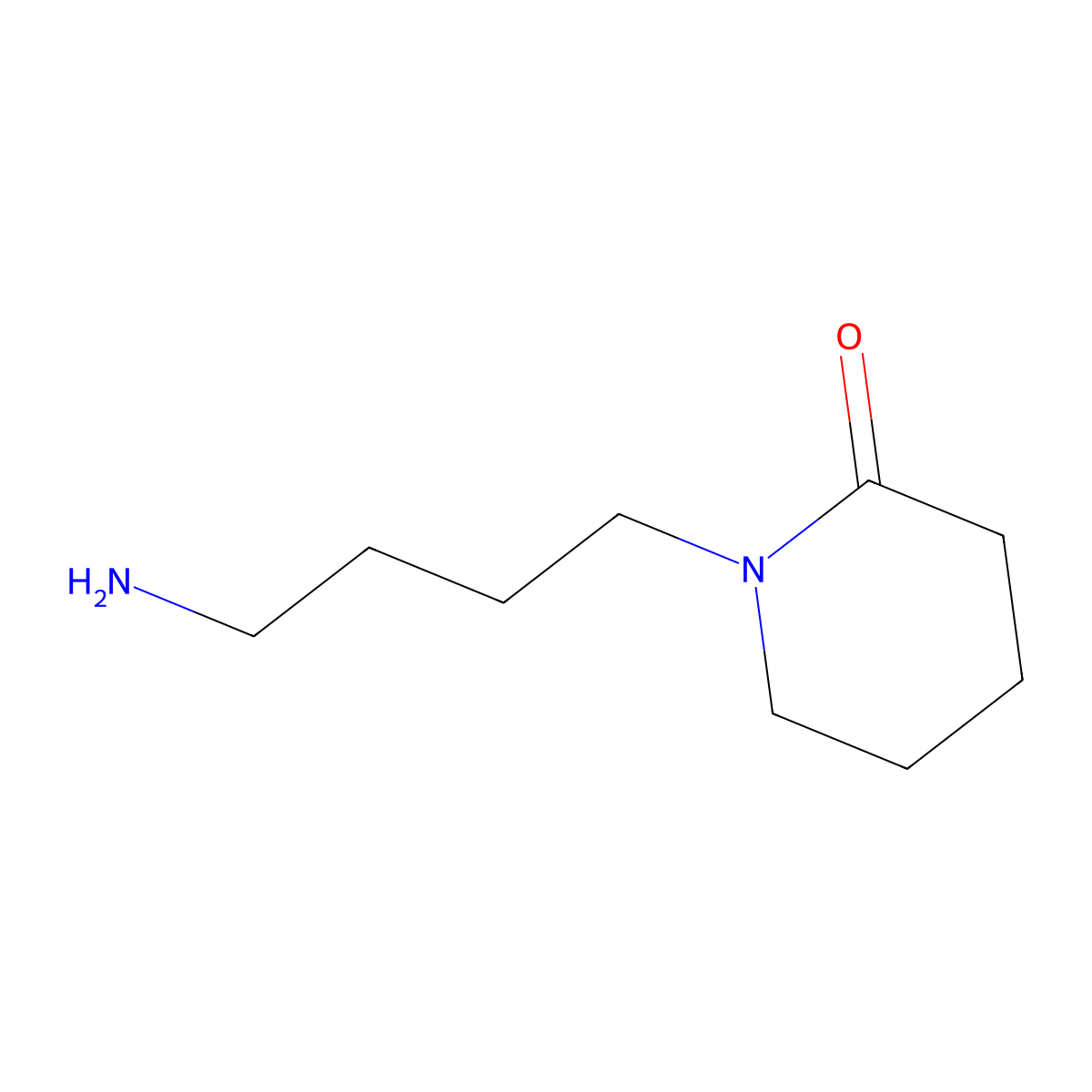 1-(4-Aminobutyl)piperidin-2-one molecular structure, CAS 1042770-52-4