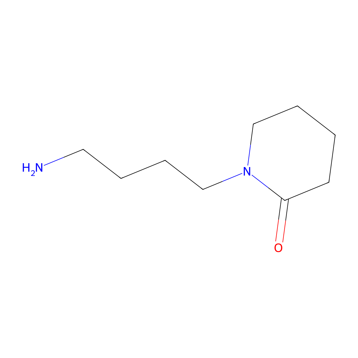 1-(4-Aminobutyl)piperidin-2-one molecular structure, CAS 1042770-52-4
