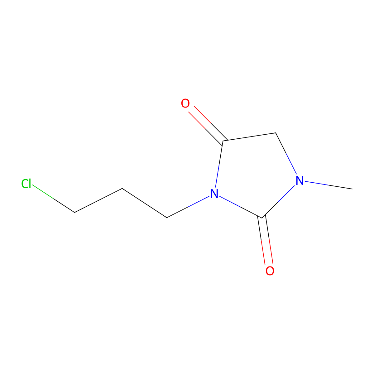 3-(3-Chloropropyl)-1-methylimidazolidine-2,4-dione molecular structure, CAS 1042771-07-2