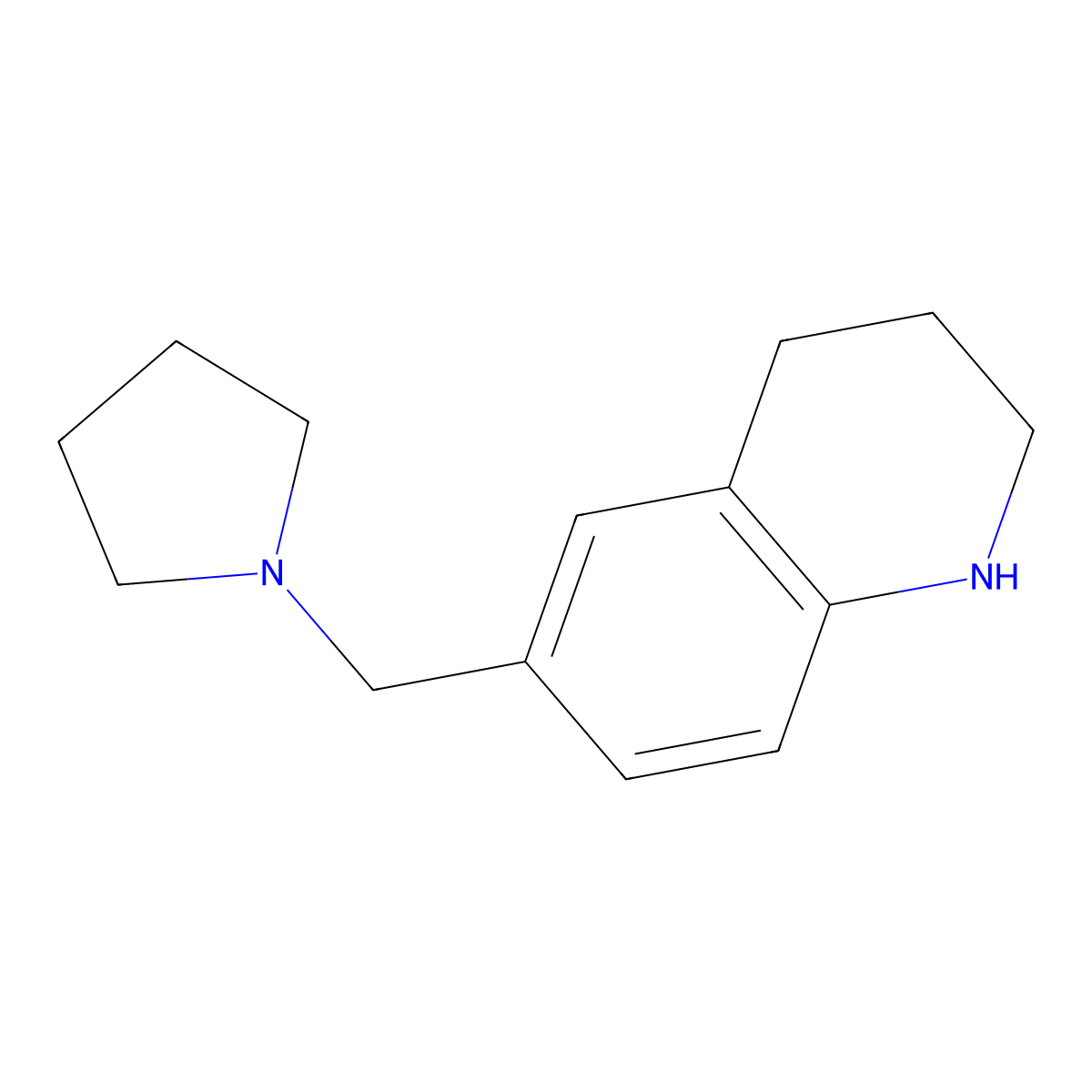 6-((Pyrrolidin-1-yl)methyl)-1,2,3,4-tetrahydroquinoline molecular structure, CAS 1042774-20-8