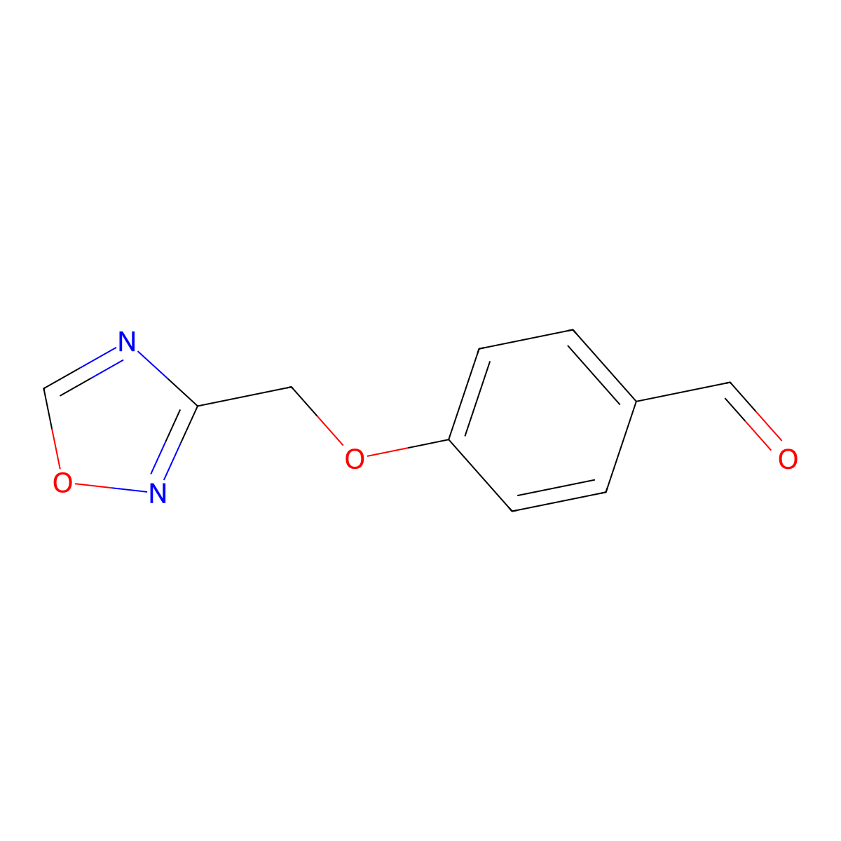 4-((1,2,4-Oxadiazol-3-yl)methoxy)benzaldehyde molecular structure, CAS 1042775-08-5