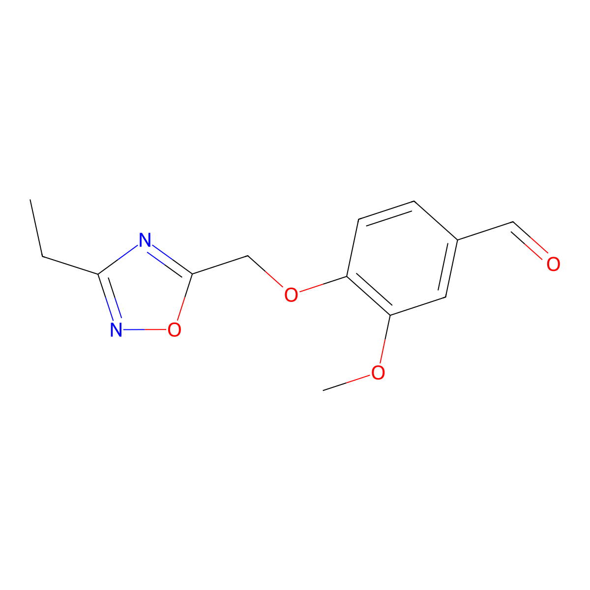 4-((3-Ethyl-1,2,4-oxadiazol-5-yl)methoxy)-3-methoxybenzaldehyde molecular structure, CAS 1042776-21-5