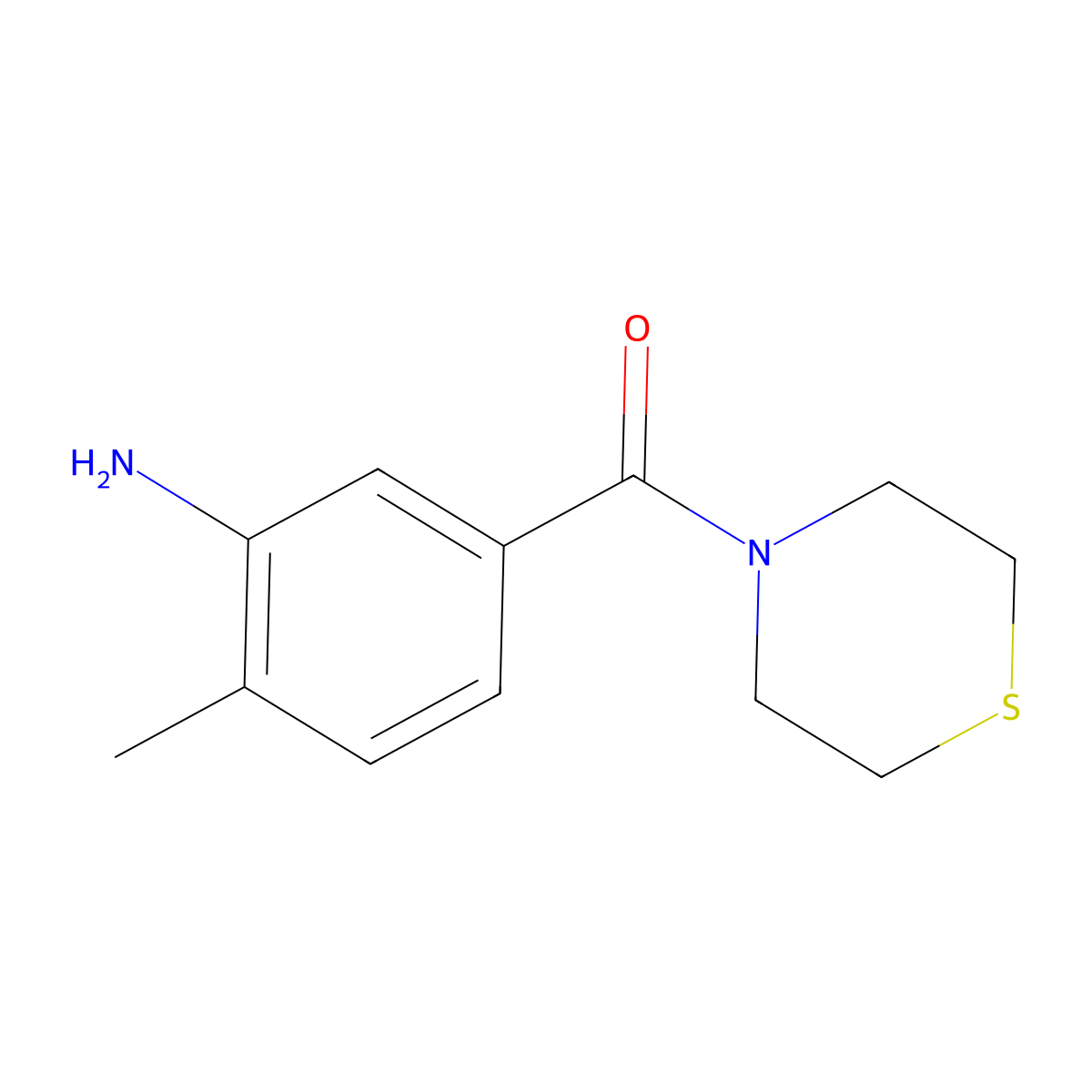 2-Methyl-5-(thiomorpholine-4-carbonyl)aniline molecular structure, CAS 1042776-32-8