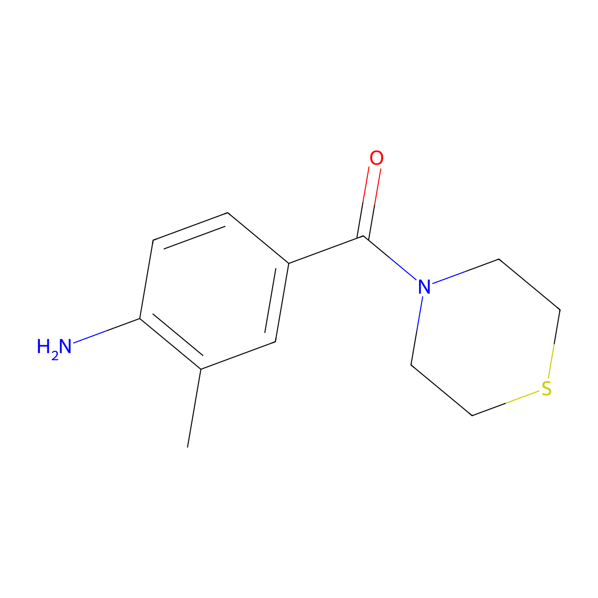 2-Methyl-4-(thiomorpholine-4-carbonyl)aniline molecular structure, CAS 1042776-60-2