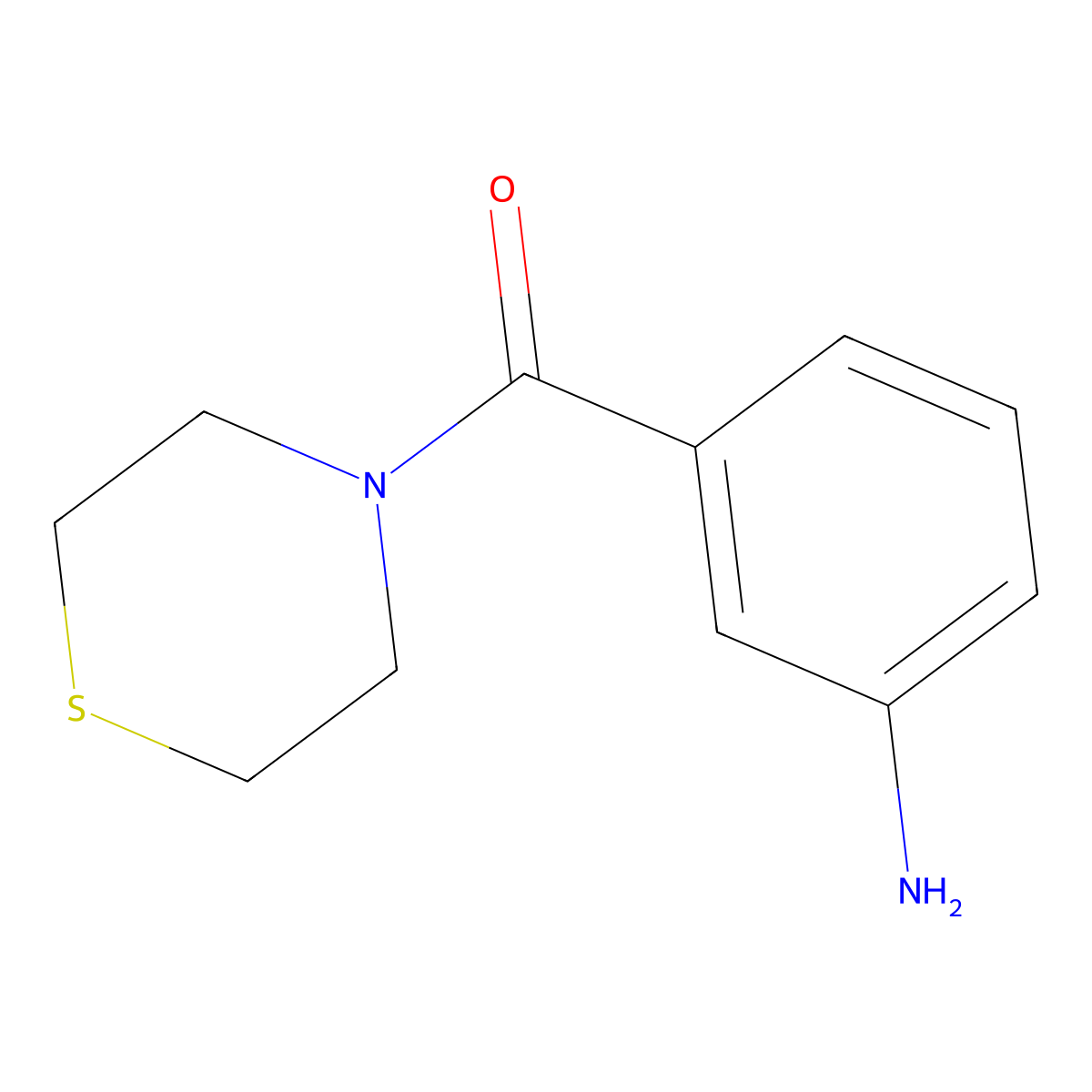 3-(Thiomorpholine-4-carbonyl)aniline molecular structure, CAS 1042776-72-6