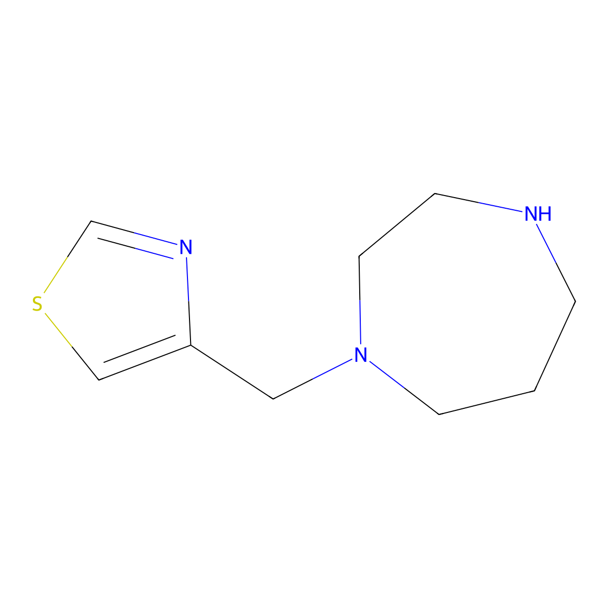 1-(1,3-Thiazol-4-ylmethyl)-1,4-diazepane molecular structure, CAS 1042777-93-4