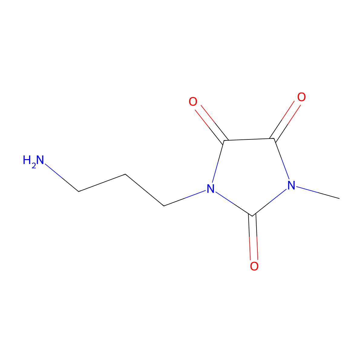 1-(3-Aminopropyl)-3-methylimidazolidine-2,4,5-trione molecular structure, CAS 1042779-85-0