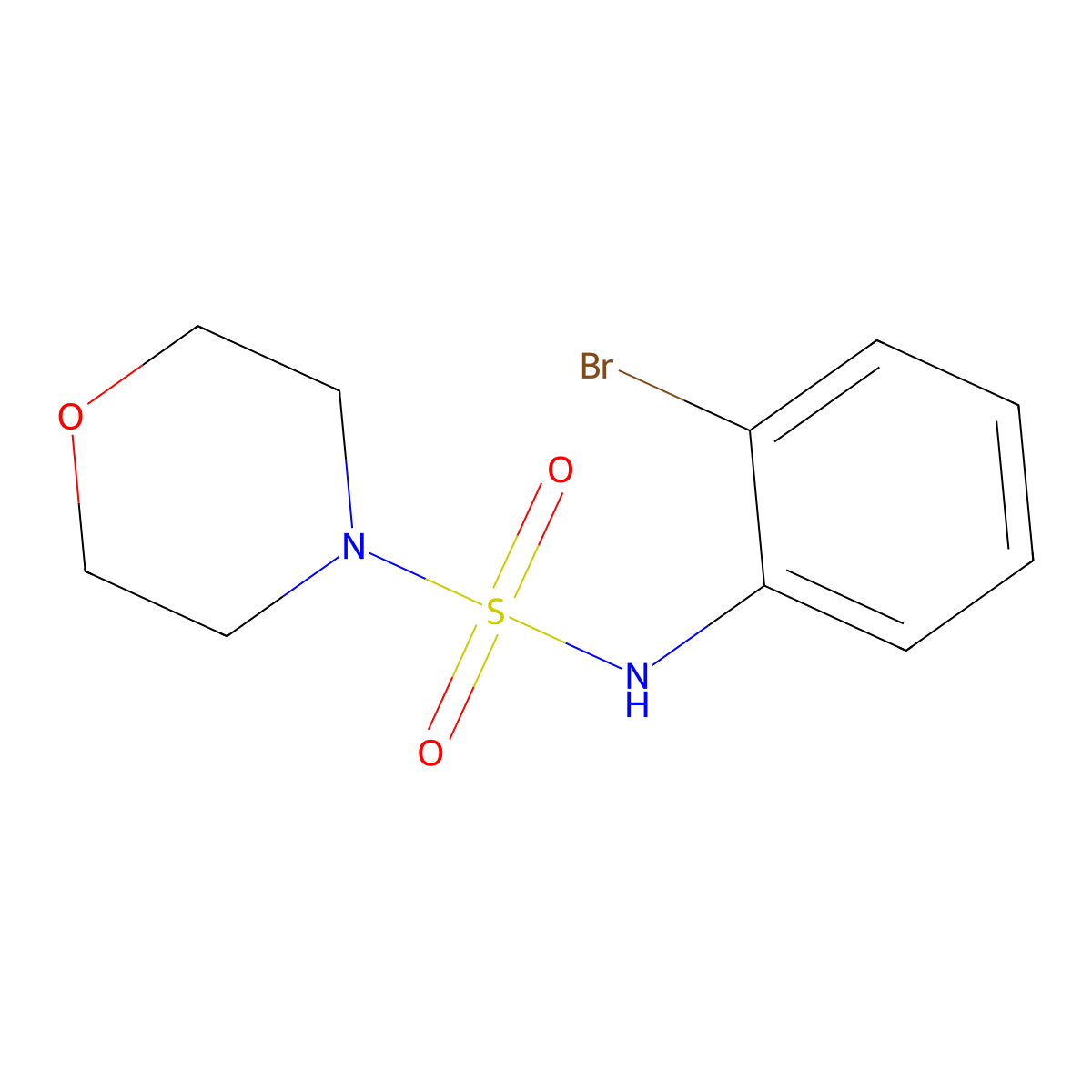 N-(2-bromophenyl)morpholine-4-sulfonamide molecular structure, CAS 1042780-35-7