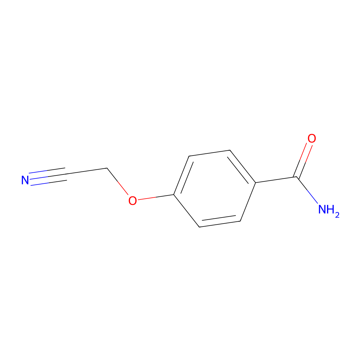 4-(Cyanomethoxy)benzamide molecular structure, CAS 1042781-33-8