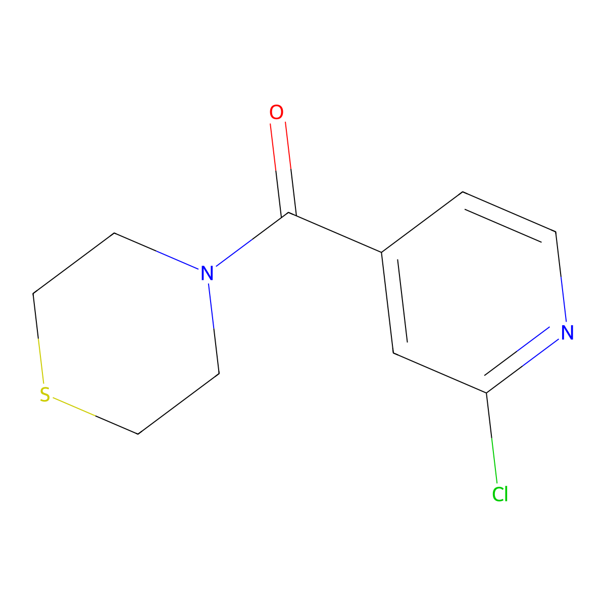 (2-Chloropyridin-4-yl)(thiomorpholino)methanone molecular structure, CAS 1042781-94-1