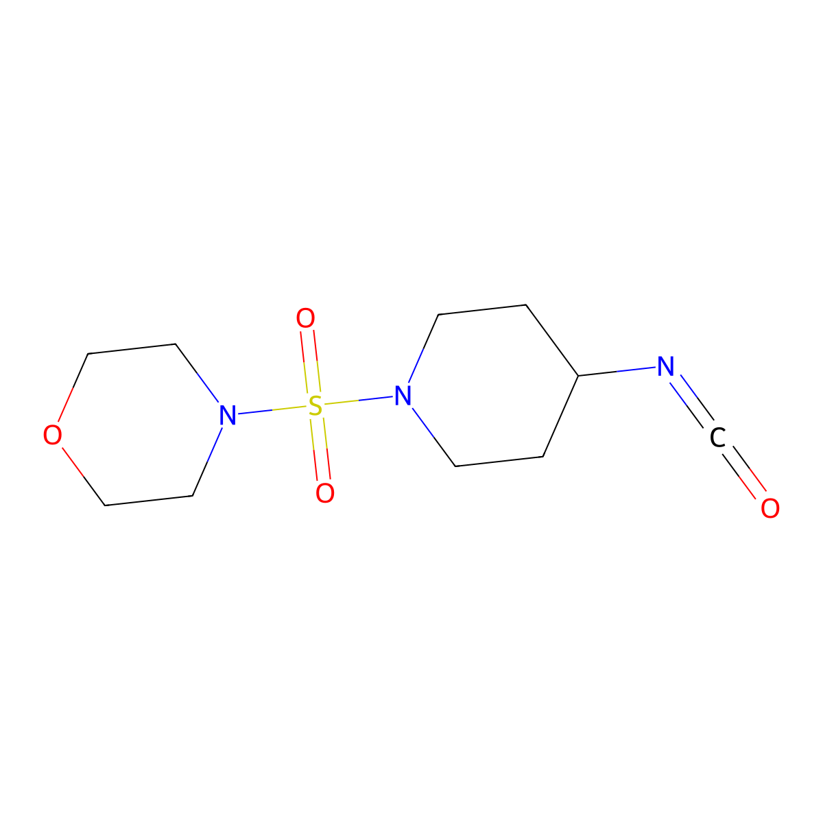 4-[(4-Isocyanatopiperidin-1-yl)sulfonyl]morpholine molecular structure, CAS 1042782-15-9