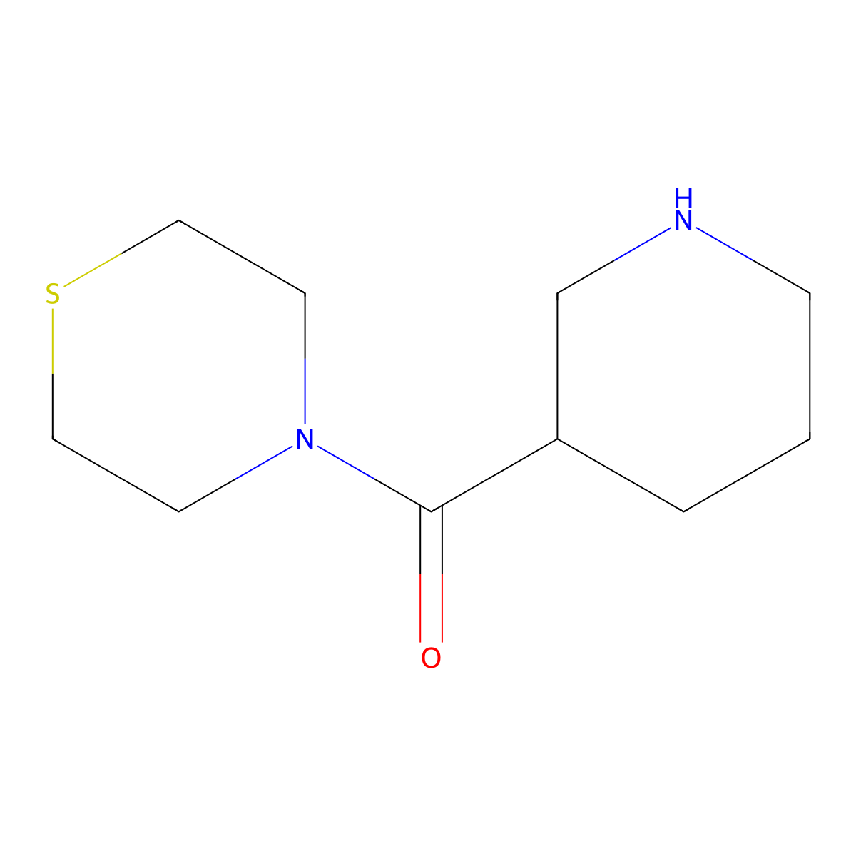 4-(Piperidine-3-carbonyl)thiomorpholine molecular structure, CAS 1042784-02-0