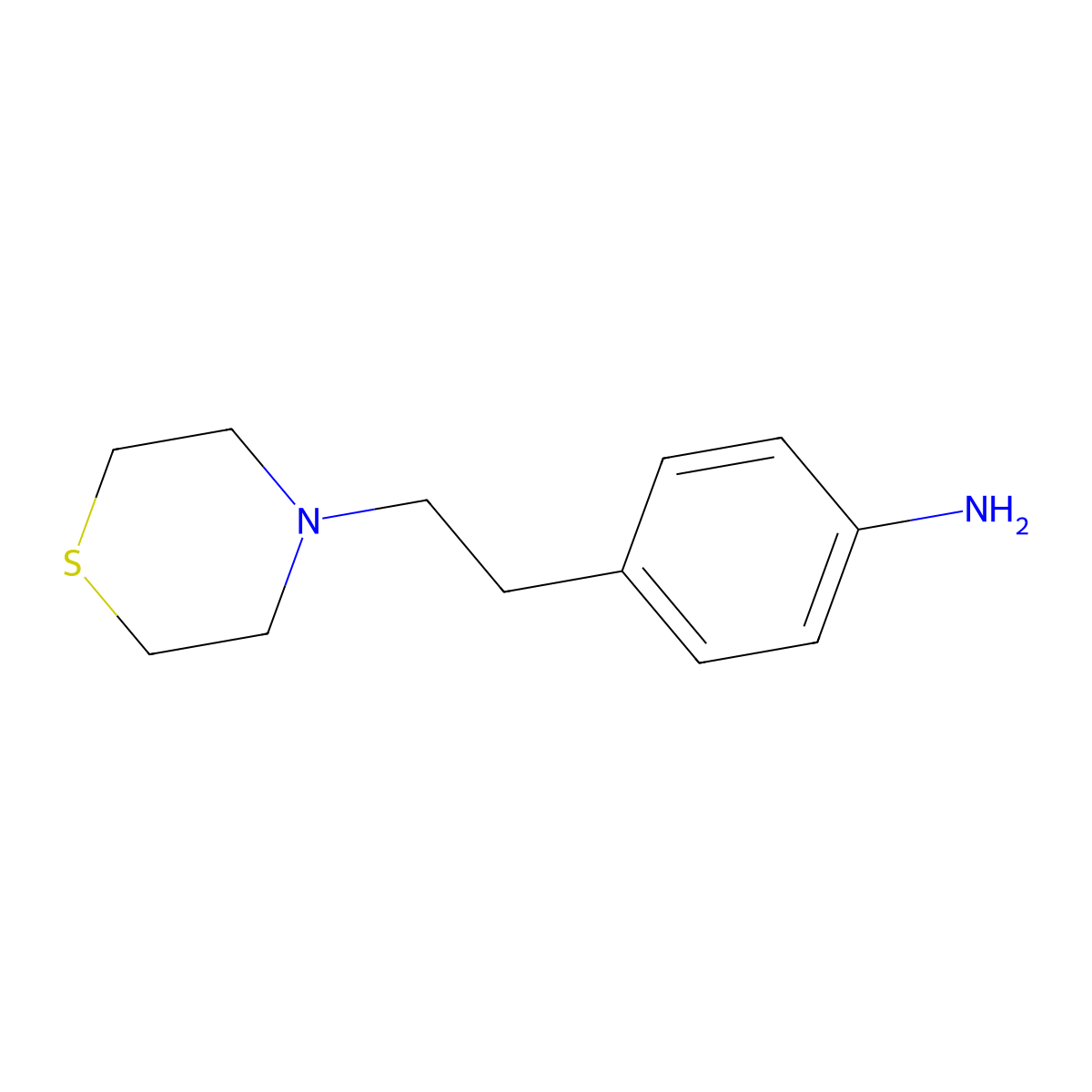 4-(2-(Thiomorpholin-4-yl)ethyl)aniline molecular structure, CAS 1042786-65-1