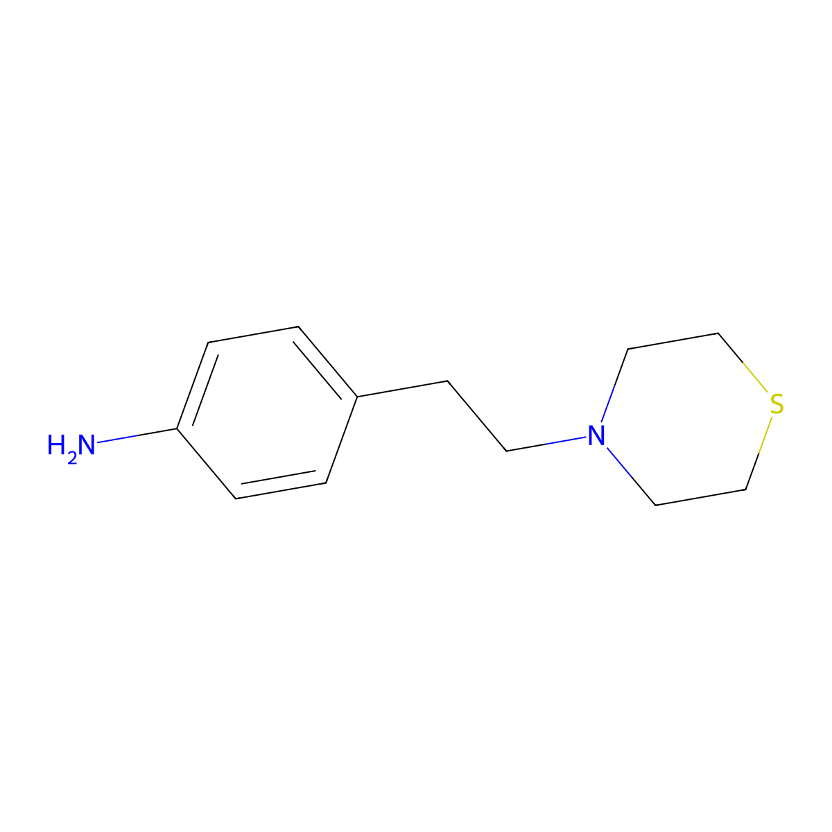 4-(2-(Thiomorpholin-4-yl)ethyl)aniline molecular structure, CAS 1042786-65-1