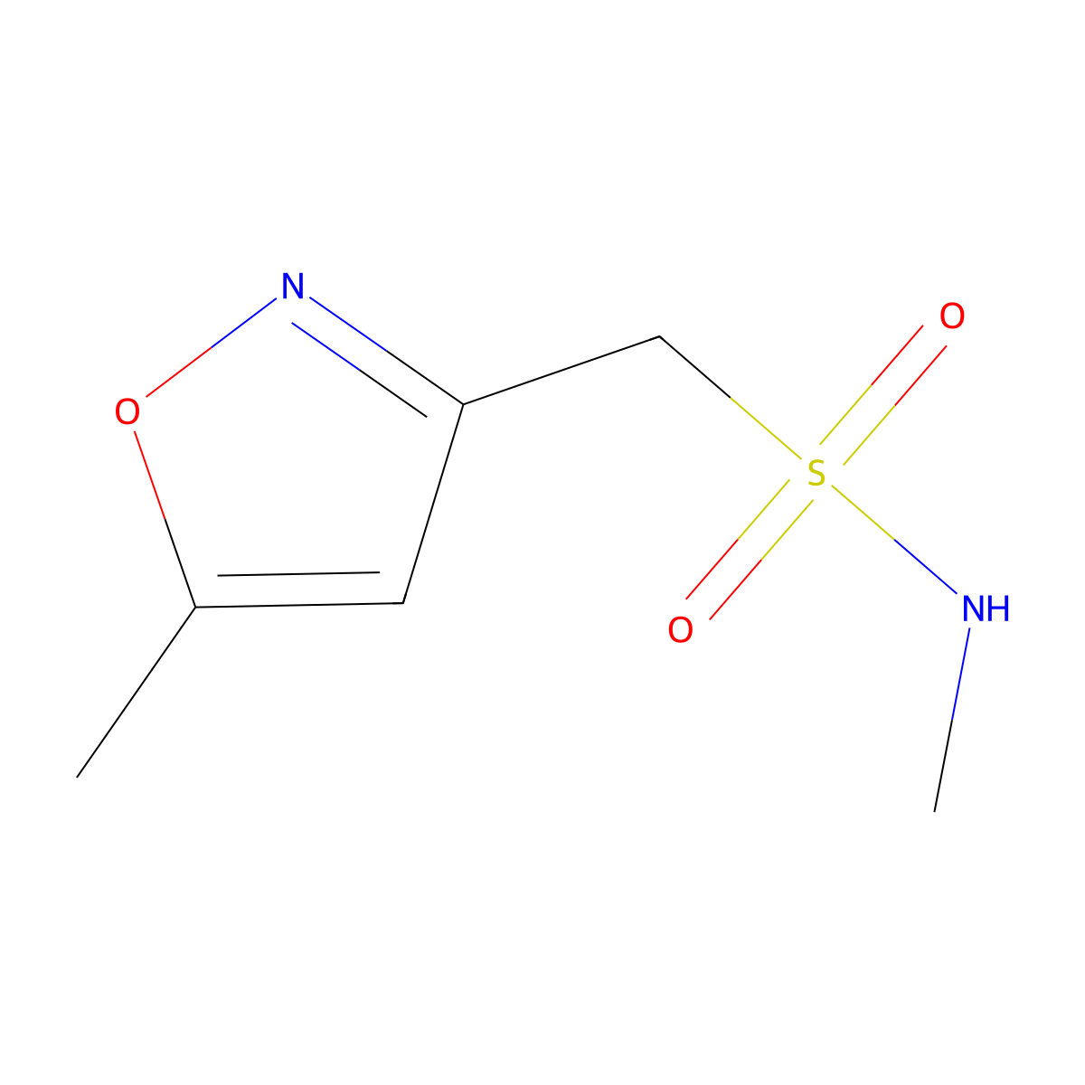 N-methyl-1-(5-methyl-1,2-oxazol-3-yl)methanesulfonamide molecular structure, CAS 1042787-05-2